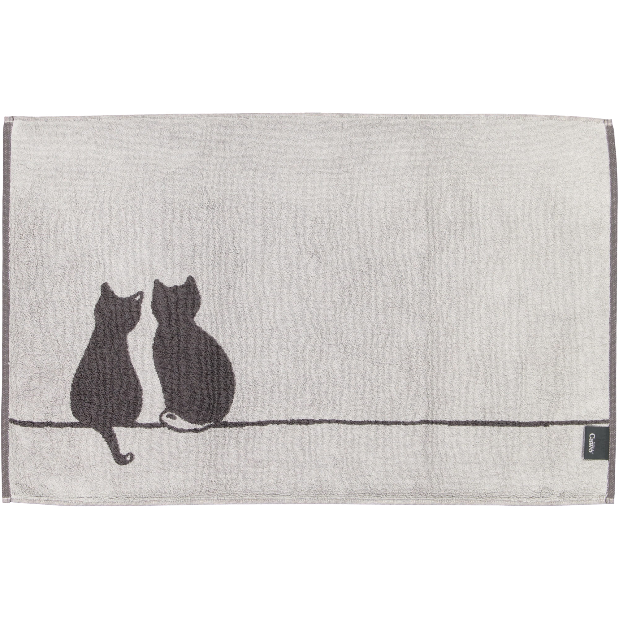 Cawö Badematten CUTE CATS You & Me 6263 basalt/platin - 77 - 50x80 cm