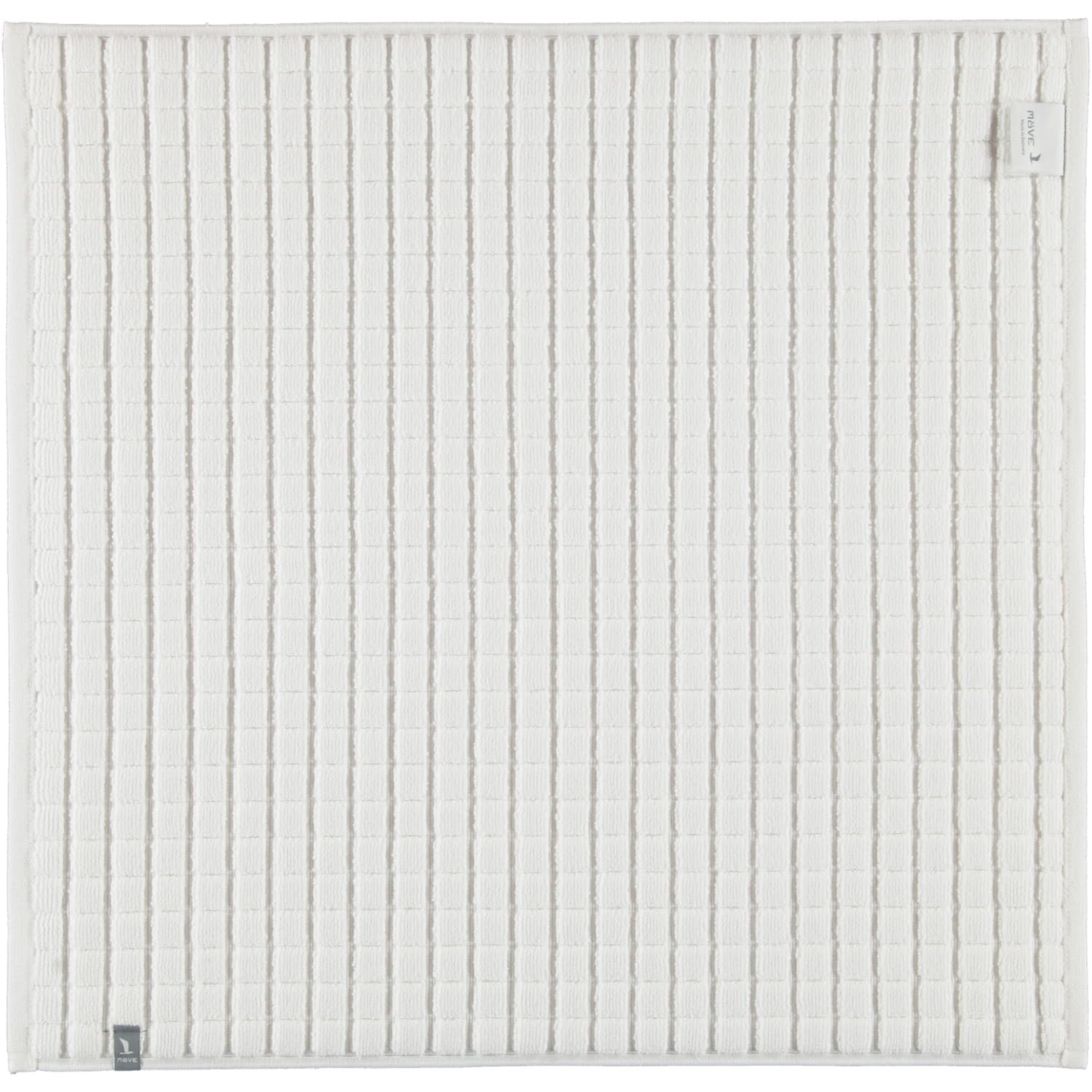 Möve Badteppich - Piquee - Größe: 60x60 cm - Farbe: snow - 001 (1-0798/8127)