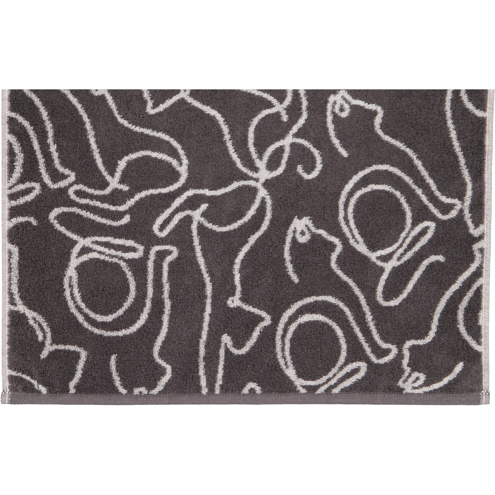 Cawö Handtücher CUTE CATS EDITION Cats 6264 basalt/platin - 77 - Duschtuch 80x150 cm