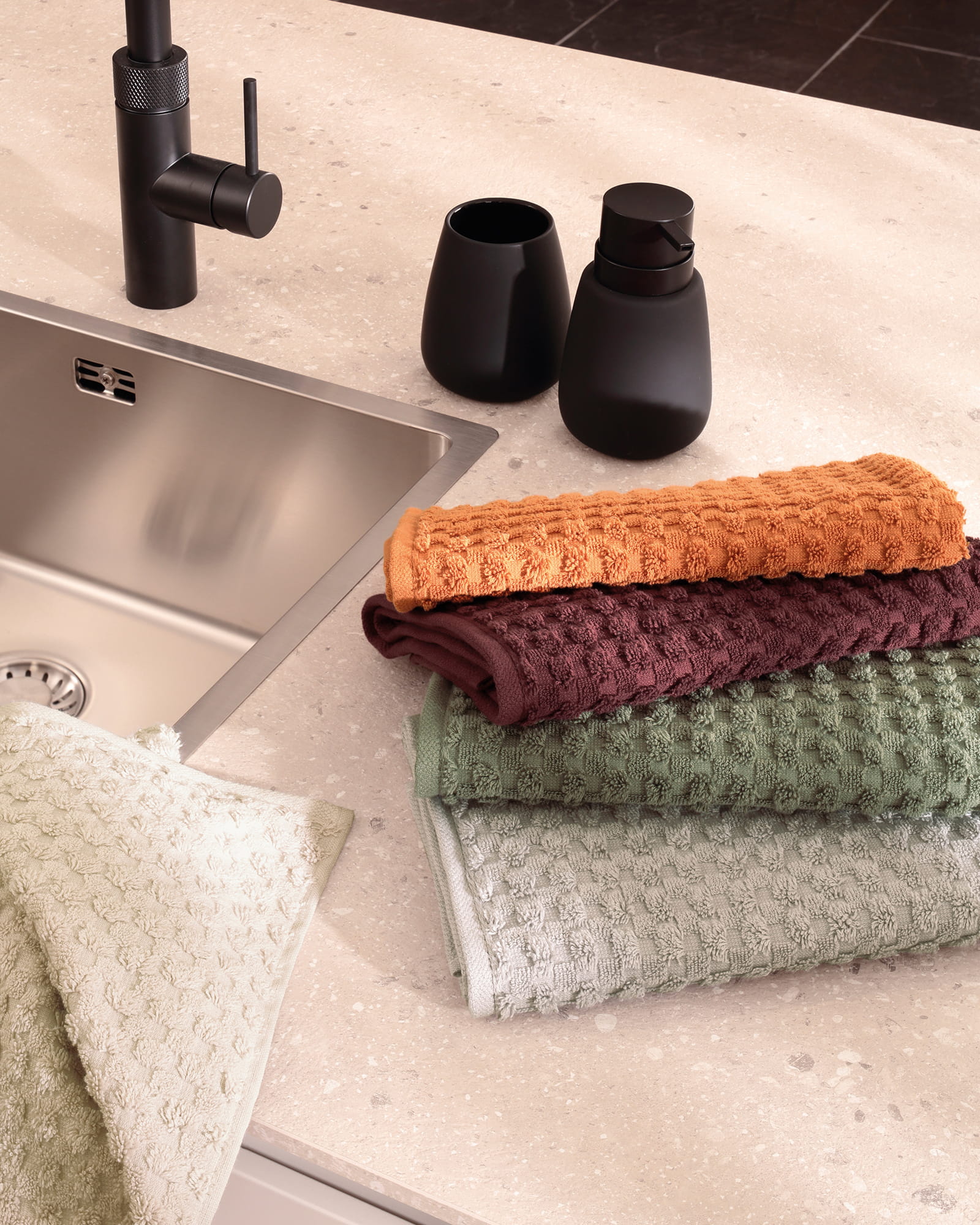 Cawö Küchenhandtücher Cuisine Pro Uni 520 kupfer - 384