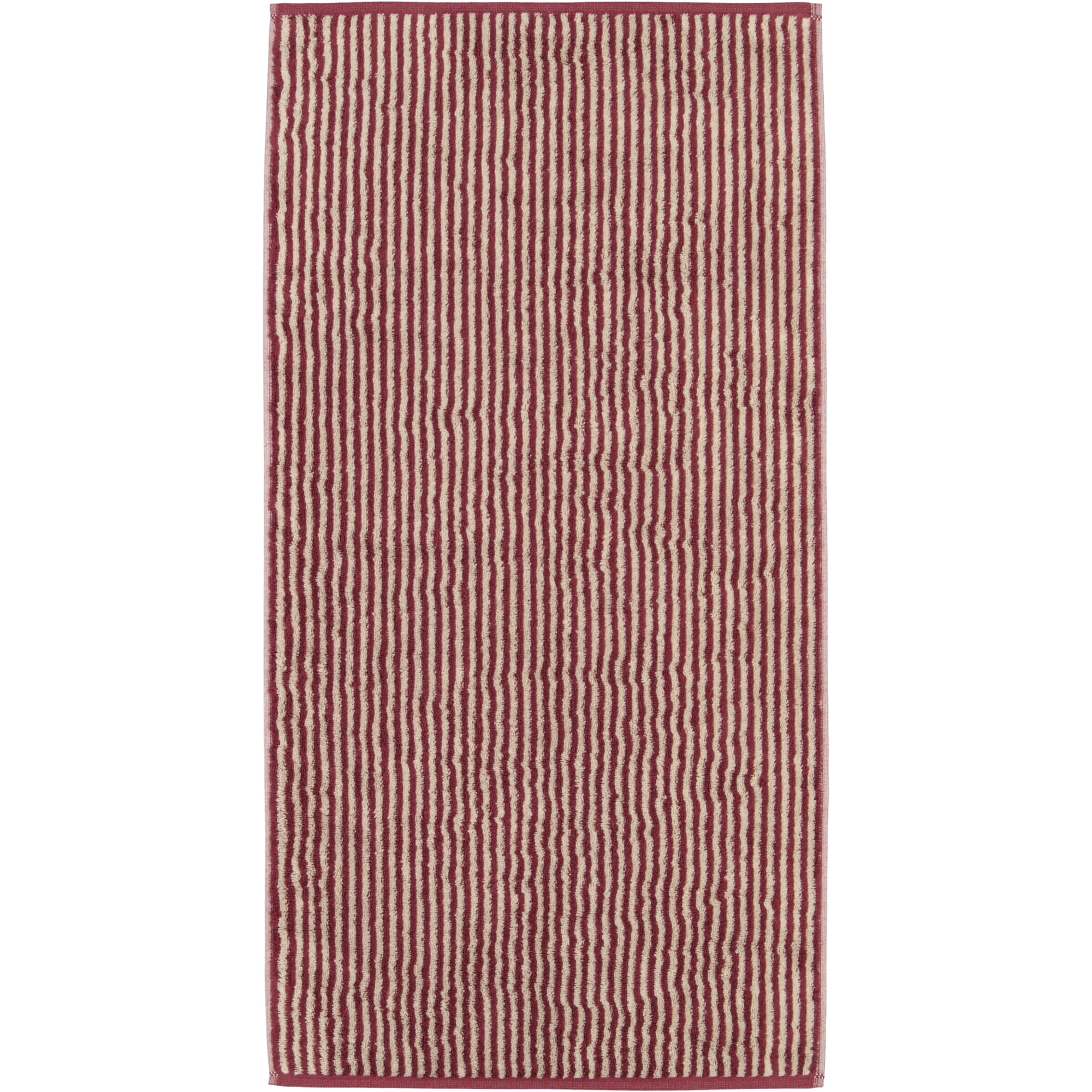 Cawö Handtücher Two-Tone Stripes 480 bordeaux - 23 - Handtuch 50x100 cm