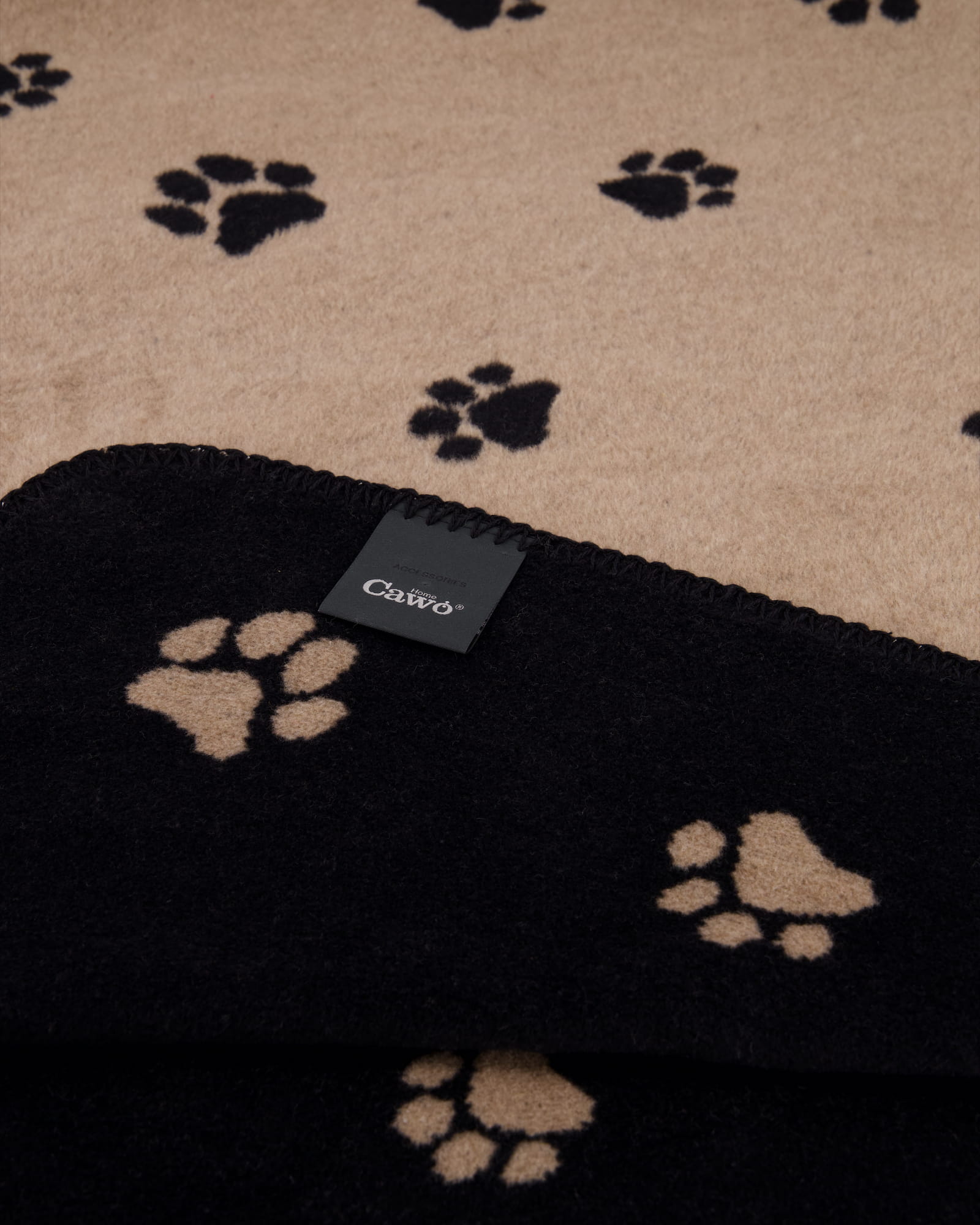 Cawö Wohndecken WE LOVE DOGS 62470 schwarz/beige - 93 - 150x200 cm
