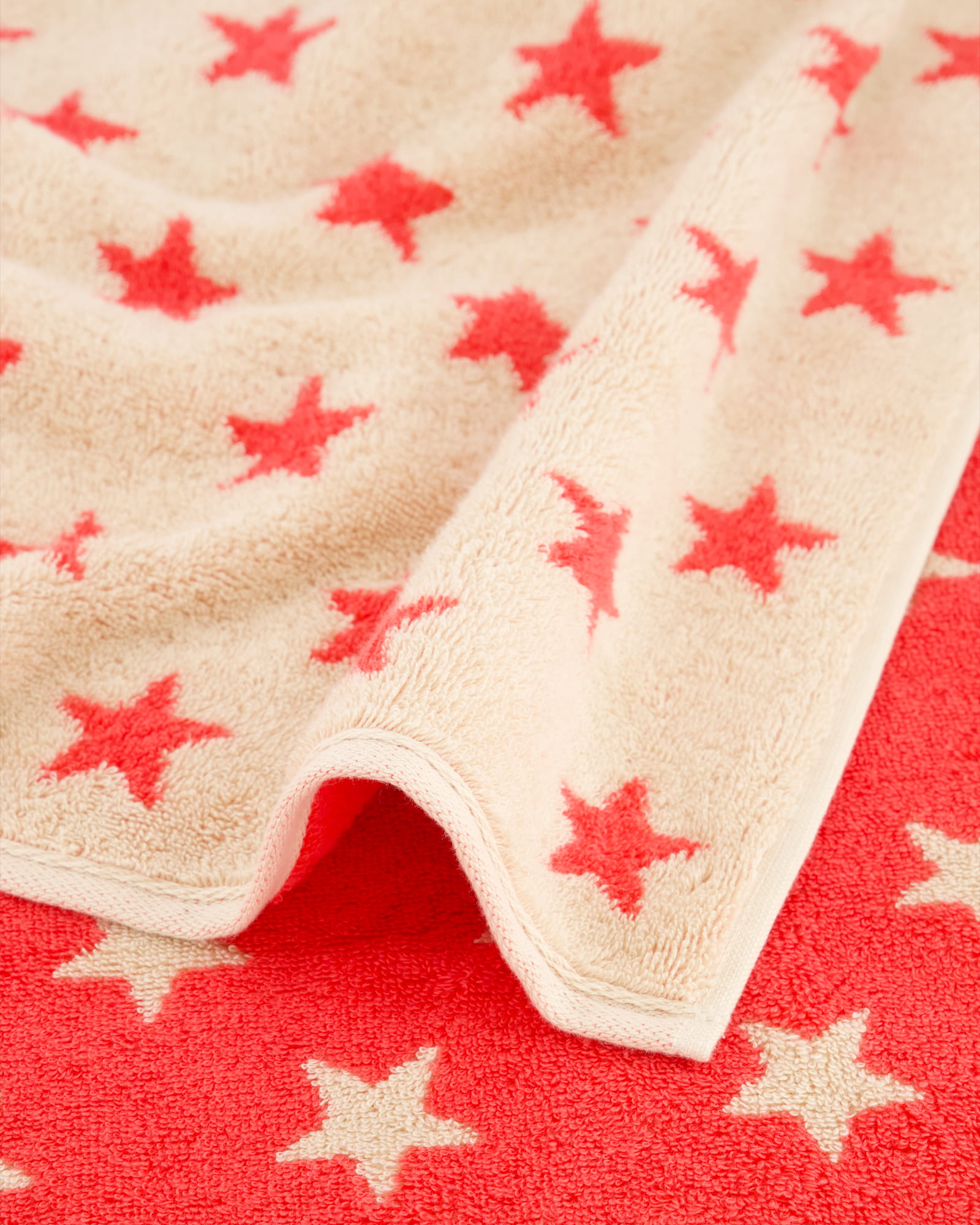 Cawö Handtücher NEW STARS Sterne klein 6261 beige/pink - 32 - Waschhandschuh 16x22 cm