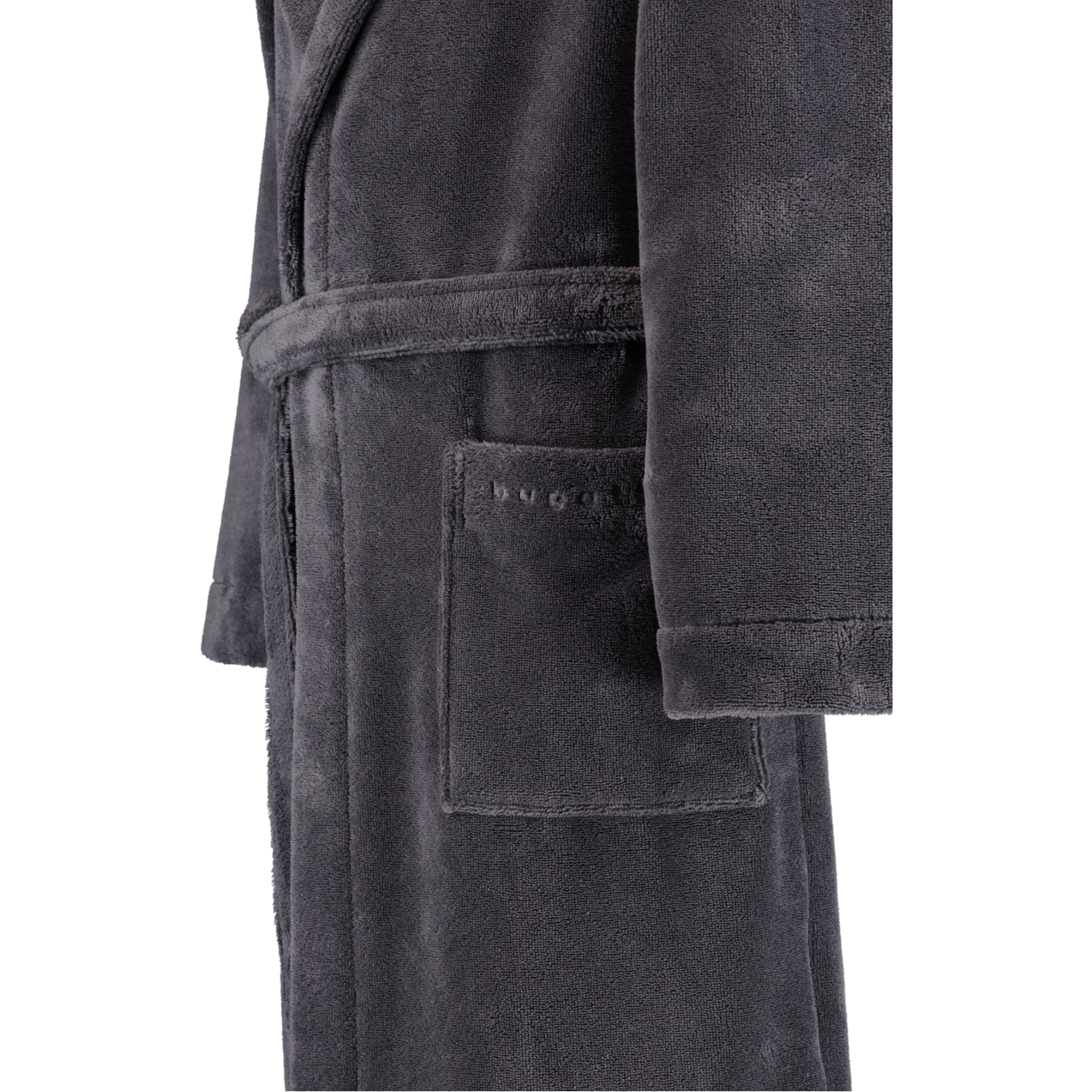 bugatti Herren Bademantel Kapuze Roberto - Farbe: graphit - 766 - XL