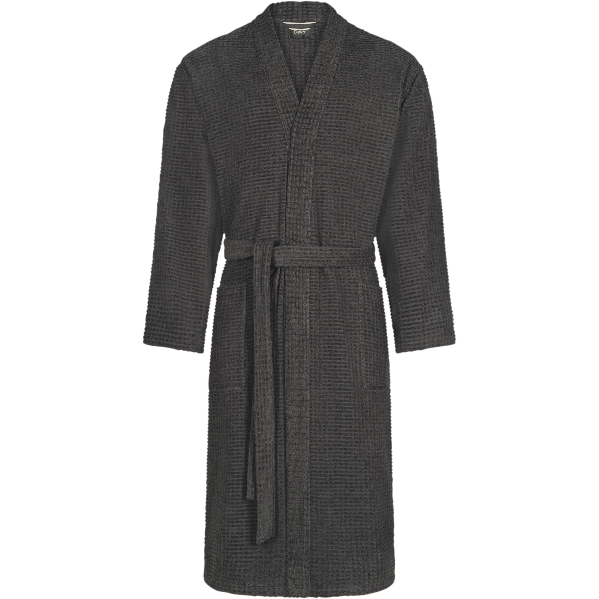 Cawö Bademäntel Herren Kimono PURE Elements 6526 basalt - 740