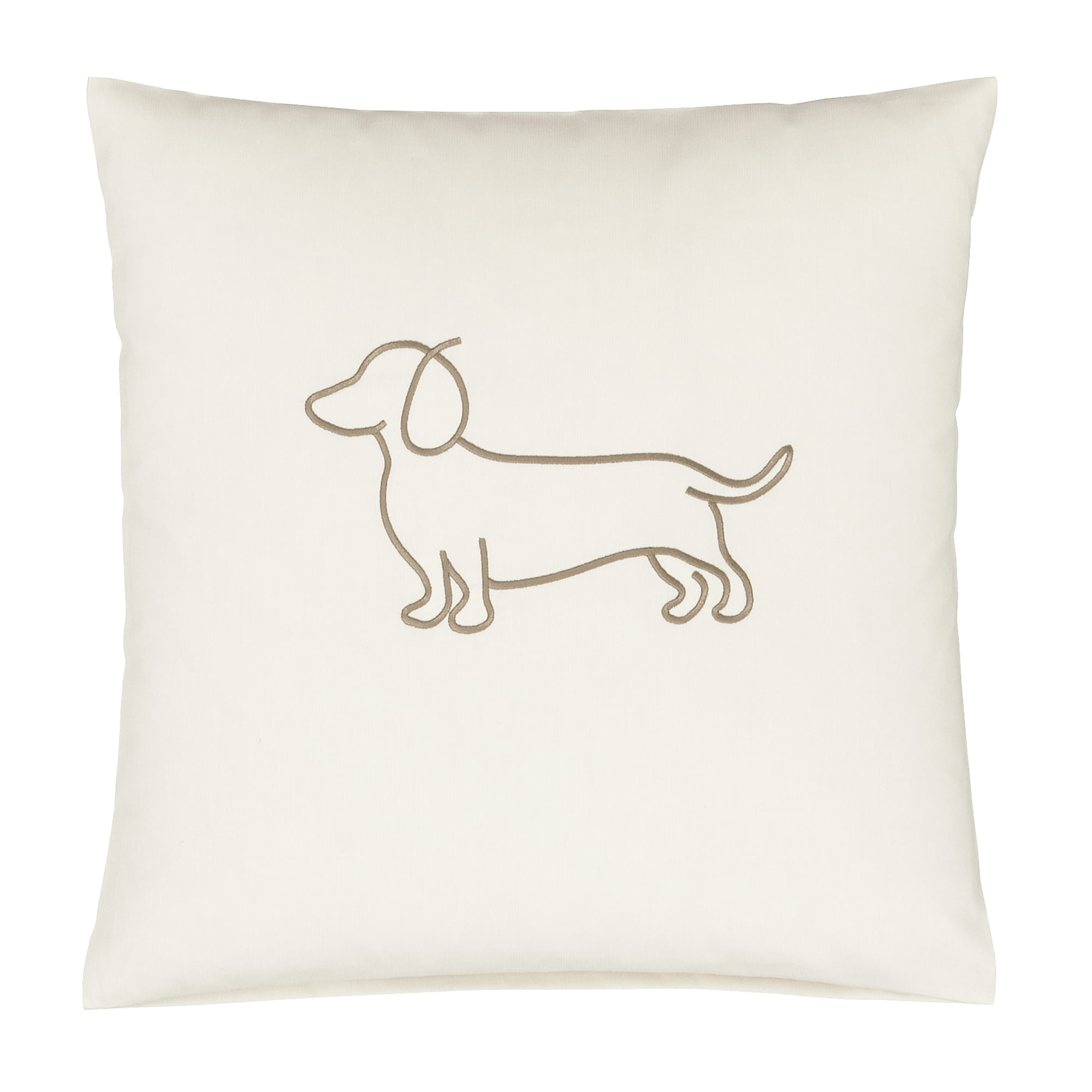 elegante Kissenbezüge WE LOVE DOGS Companion 24542 Natur-Beige - 7 - Nacken-Kissen 40x40 cm