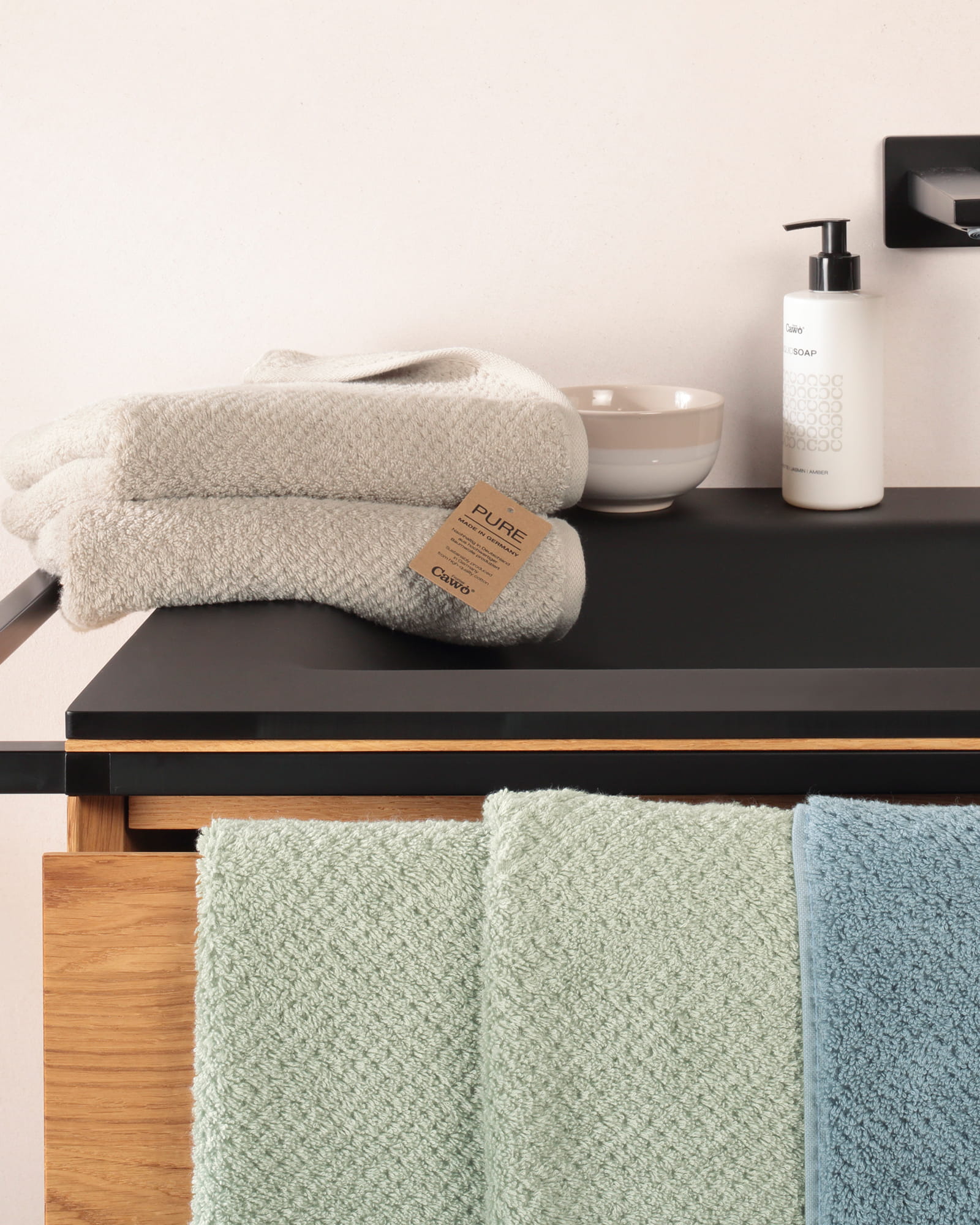 Cawö Handtücher Pure 6500 - Farbe: eukalyptus - 450