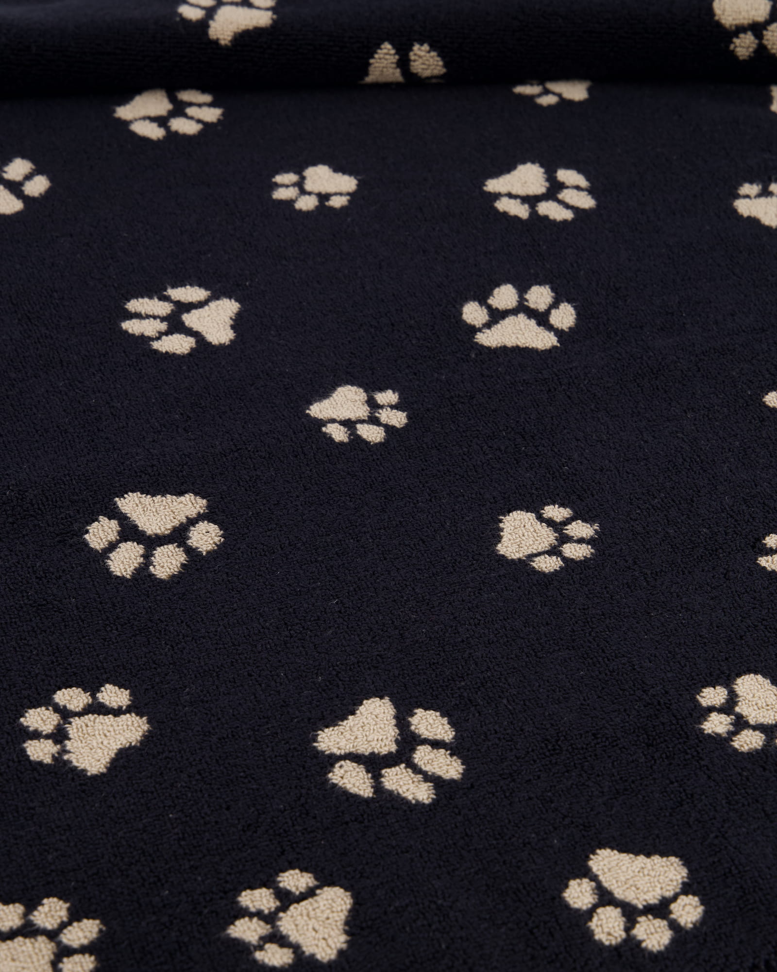 Cawö Badematten WE LOVE DOGS Paws 6247 schwarz/beige - 93 - 50x80 cm