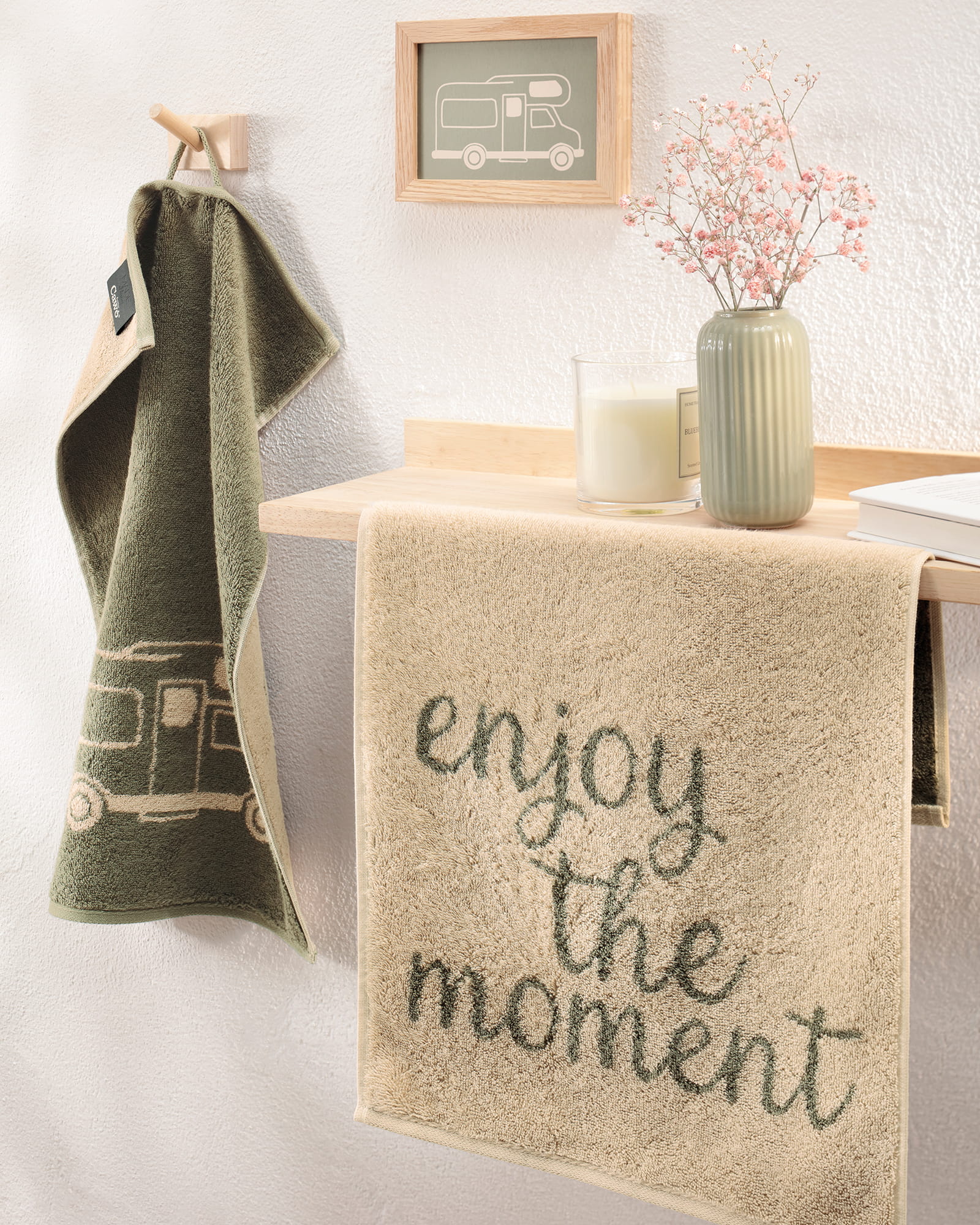 Cawö Gästetücher Postcard Towels Edition 100 Camper - 15 - Gästetuch 30x50 cm