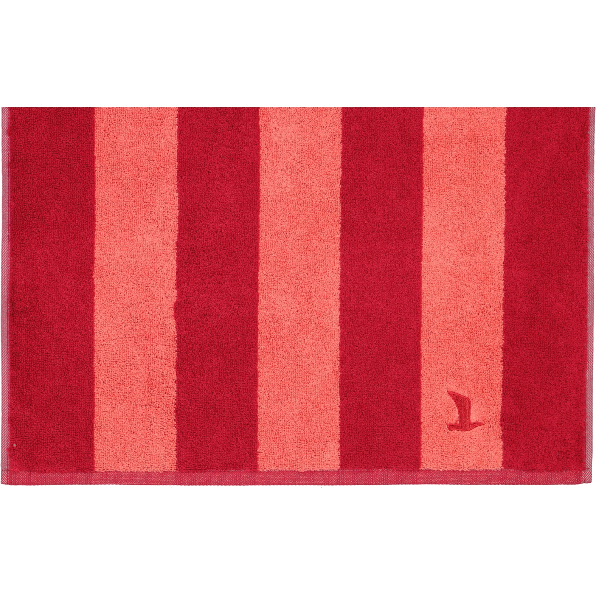 Möve Handtücher Superwuschel Blockstreifen ruby/coral - 021 - Duschtuch 80x150 cm