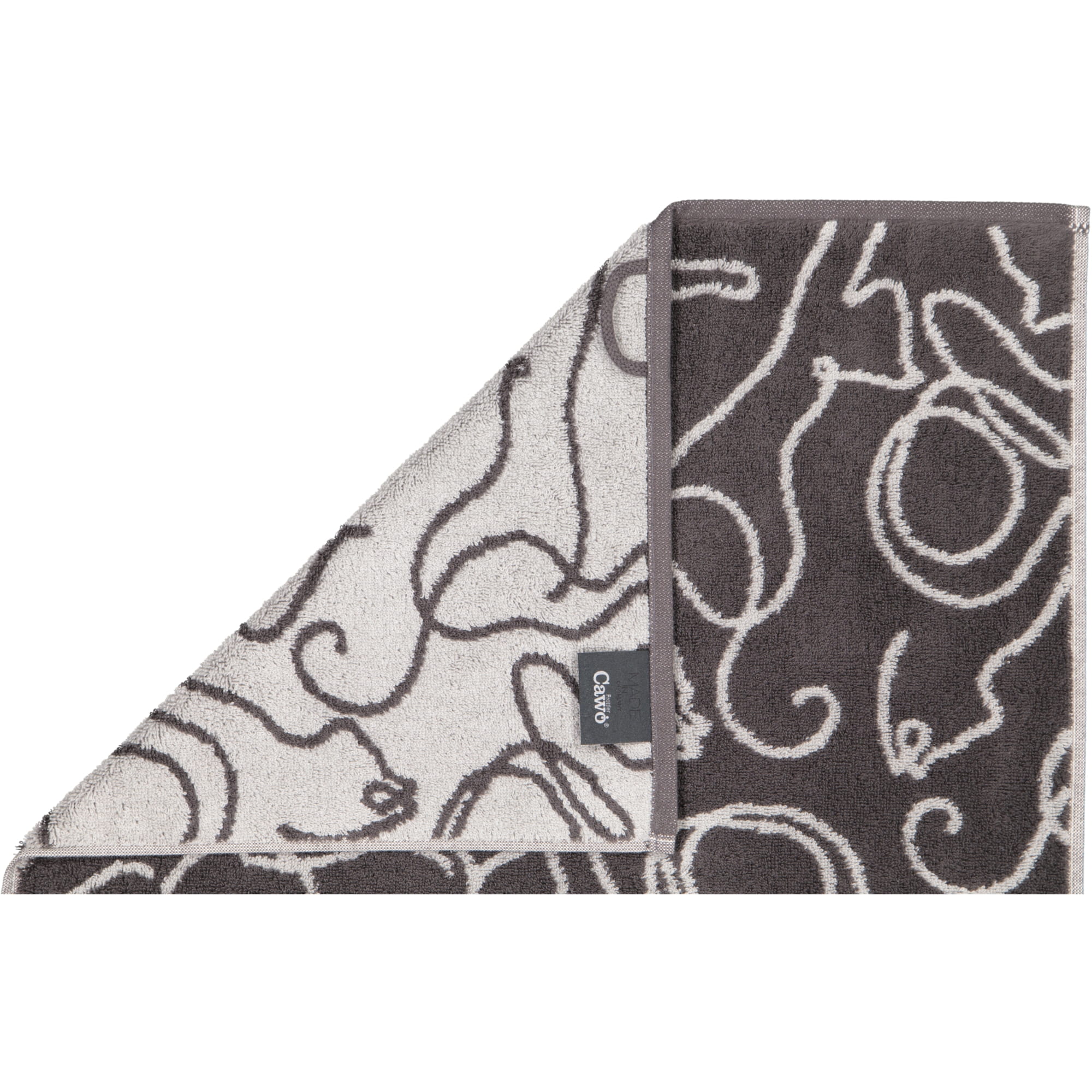 Cawö Handtücher CUTE CATS EDITION Cats 6264 basalt/platin - 77 - Duschtuch 80x150 cm