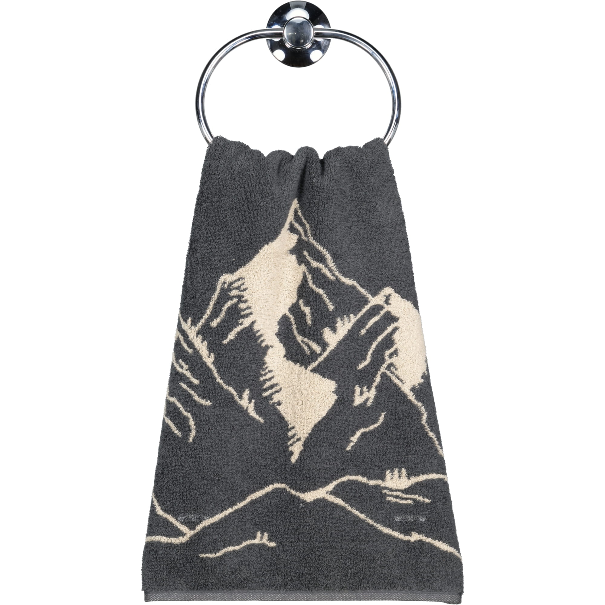 Cawö Handtücher Alpenchic Edition Berge 6269 granit - 73 - Handtuch 50x100 cm