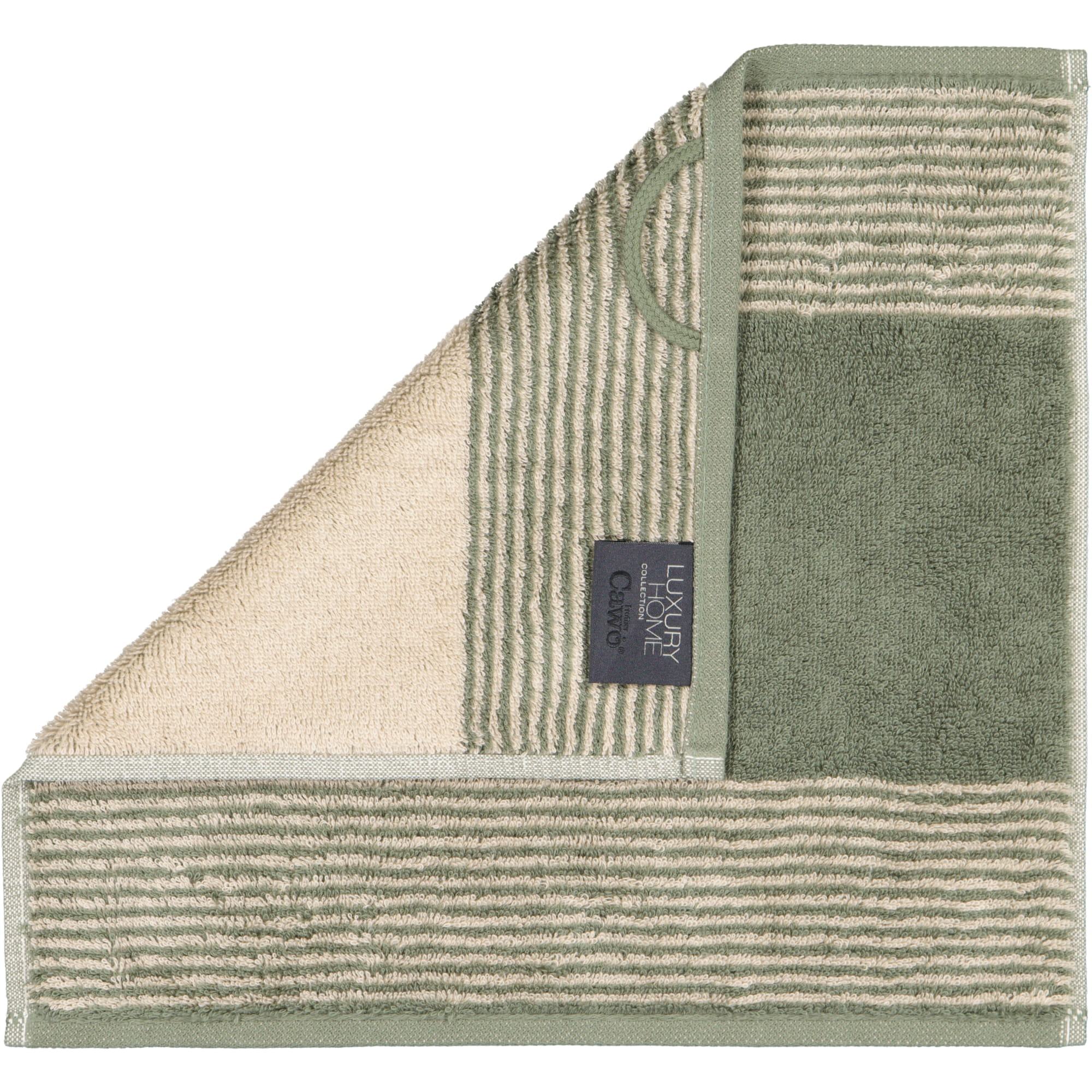 Cawö Handtücher Luxury Home Two-Tone 590 field - 34 - Seiflappen 30x30 cm