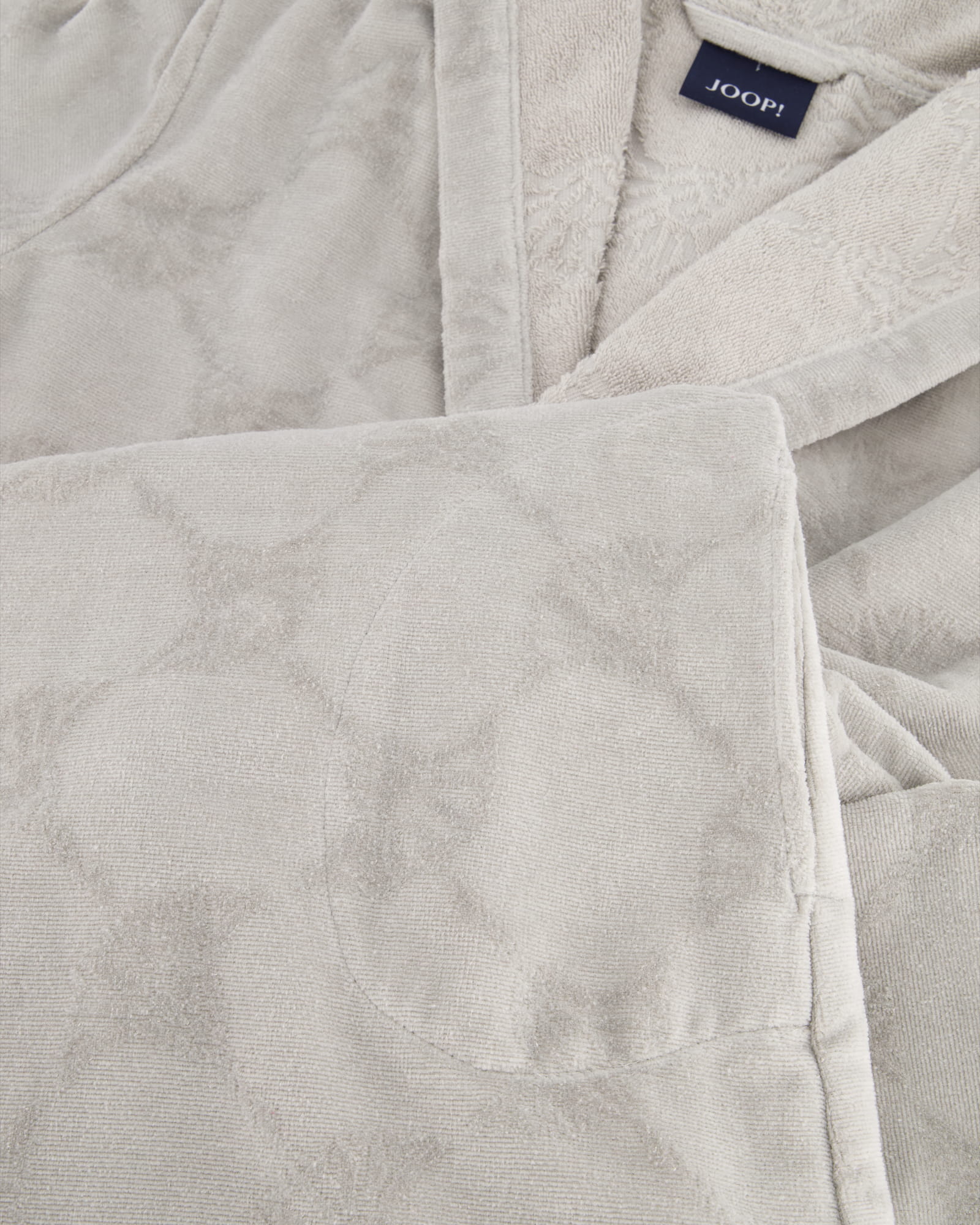 JOOP Damen Bademantel Kapuze - 1652 - Farbe: Platin - 713