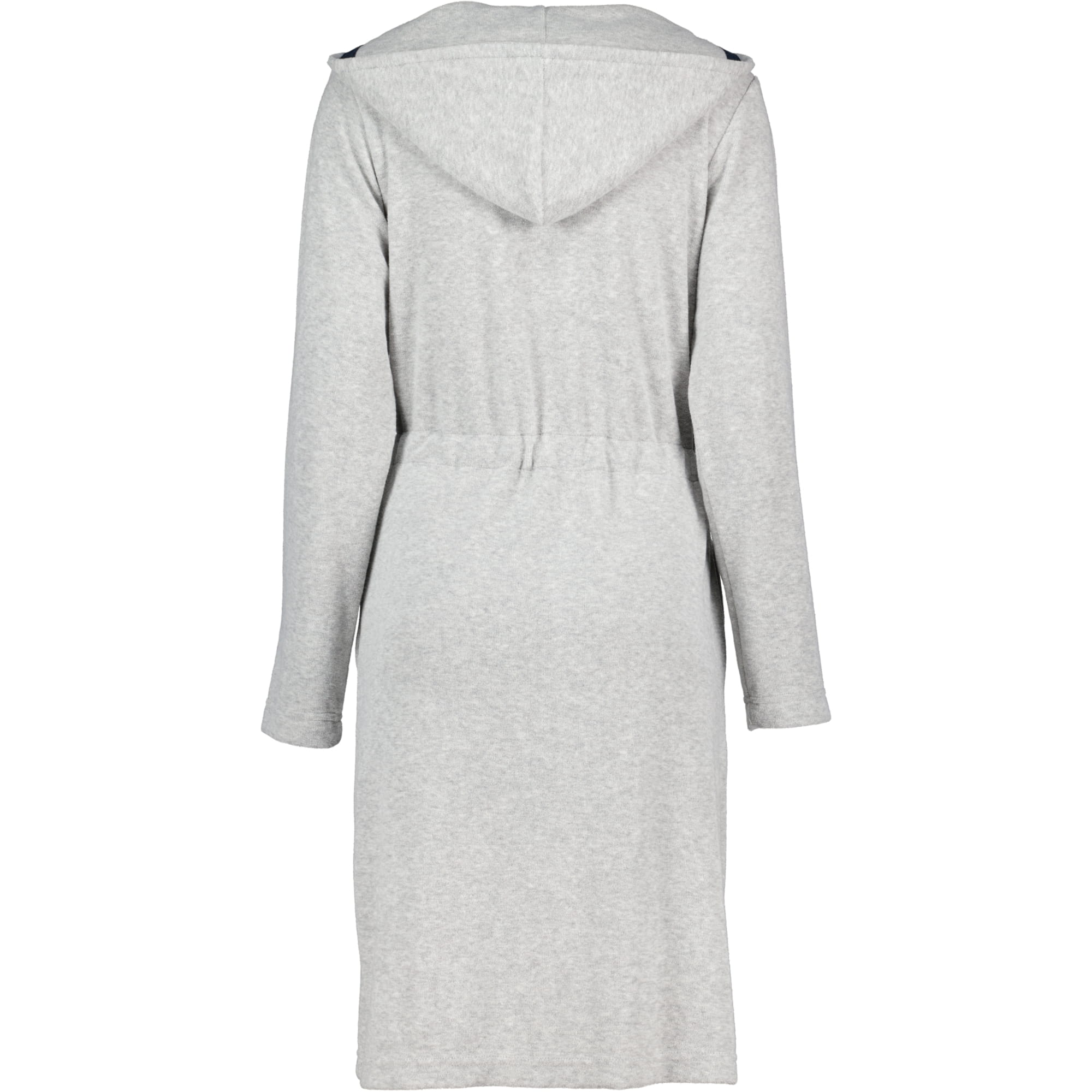 Cawö Home Active Damen Kurzmantel Kapuze TG RV 821 - Farbe: grau-melange/navy - 71 - S