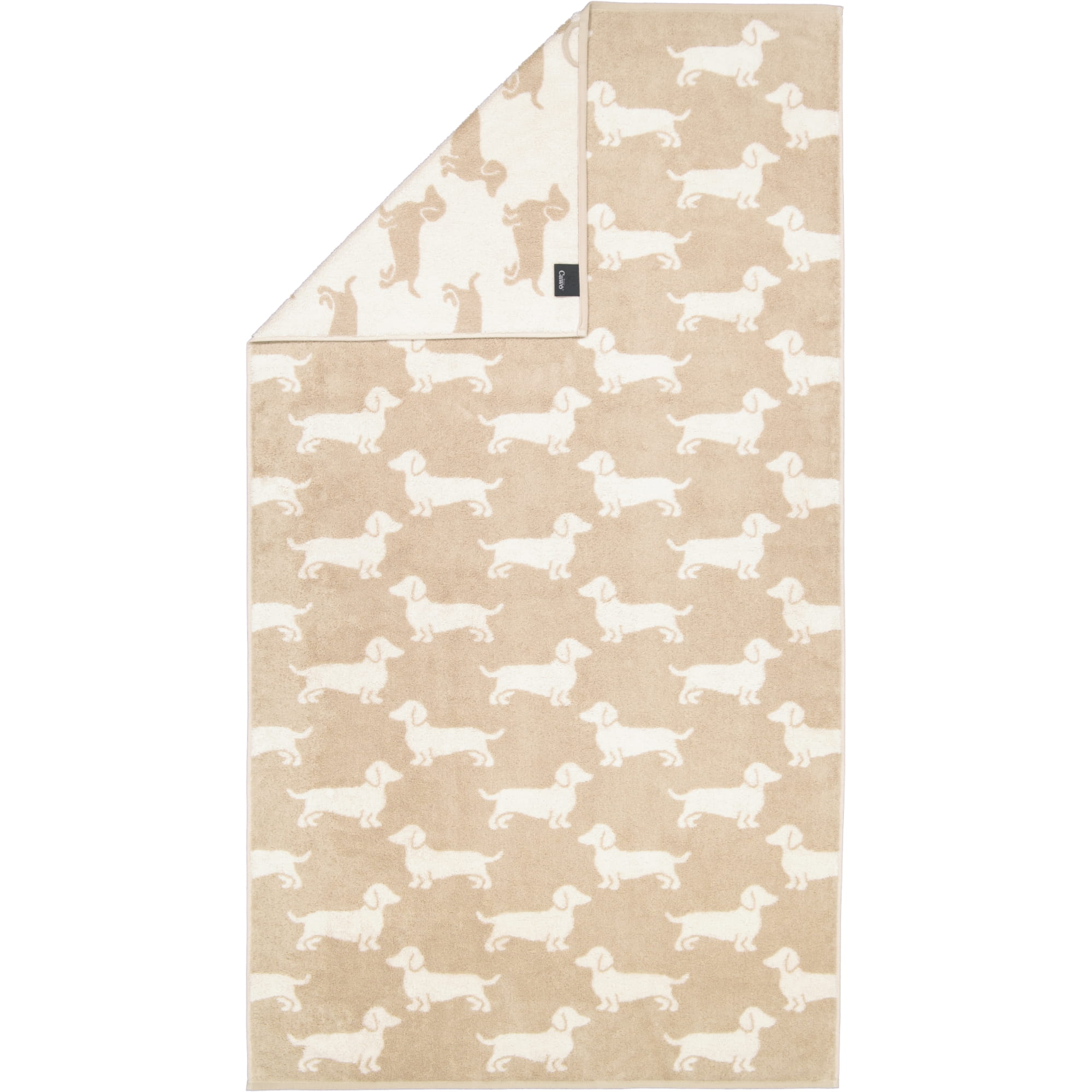 Cawö Handtücher WE LOVE DOGS 6246 Natur-Beige - 33 - Duschtuch 80x150 cm