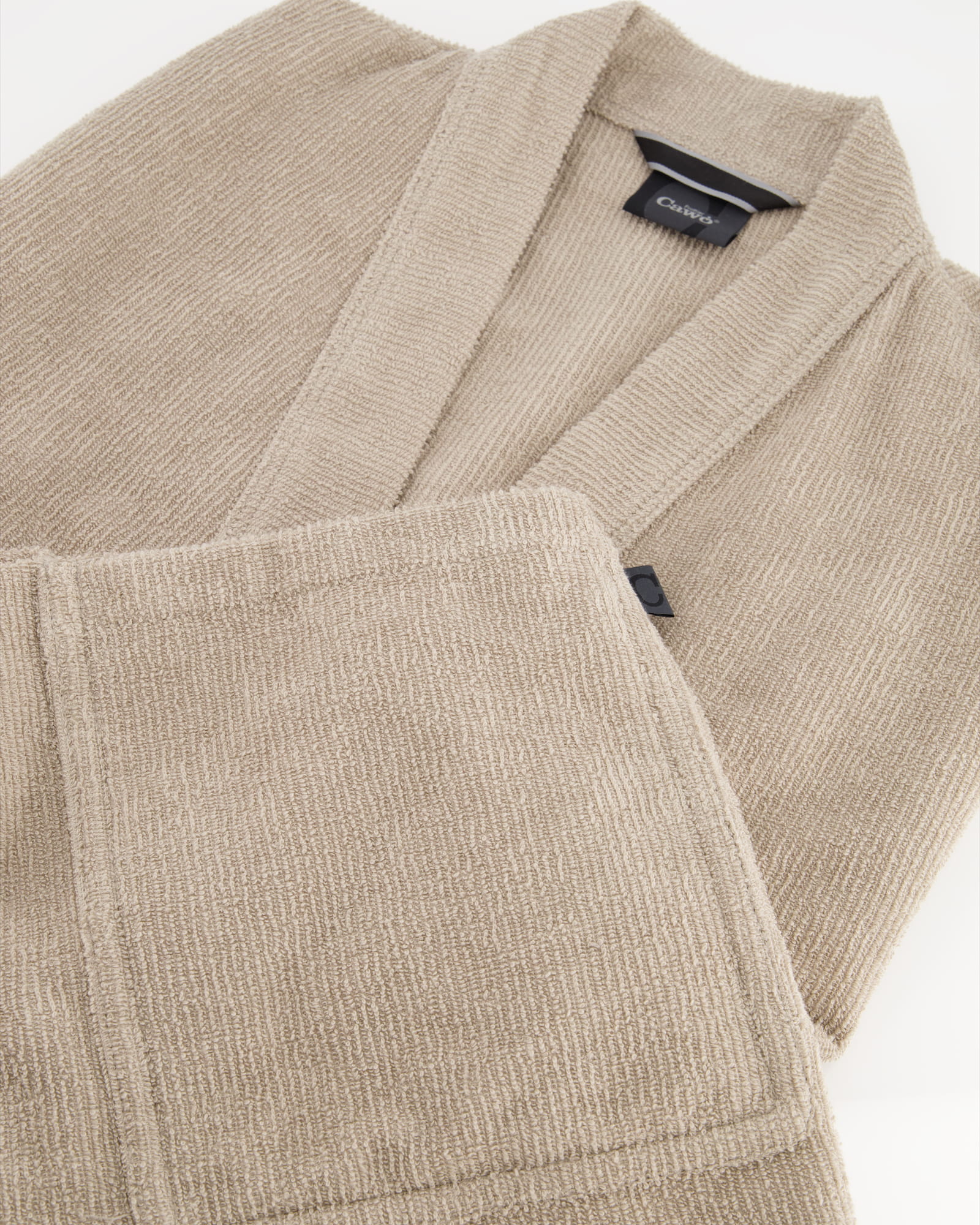 Cawö Bademäntel Herren Kimono Struktur 5509 sand - 339