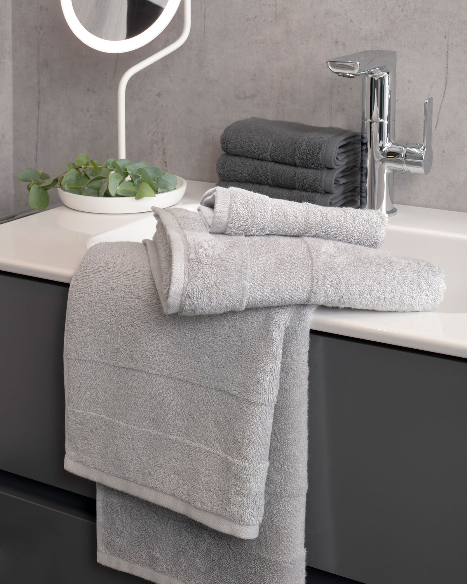 Villeroy & Boch Handtücher One 2550 - Farbe: graphite - 774 - Waschhandschuh 16x22 cm