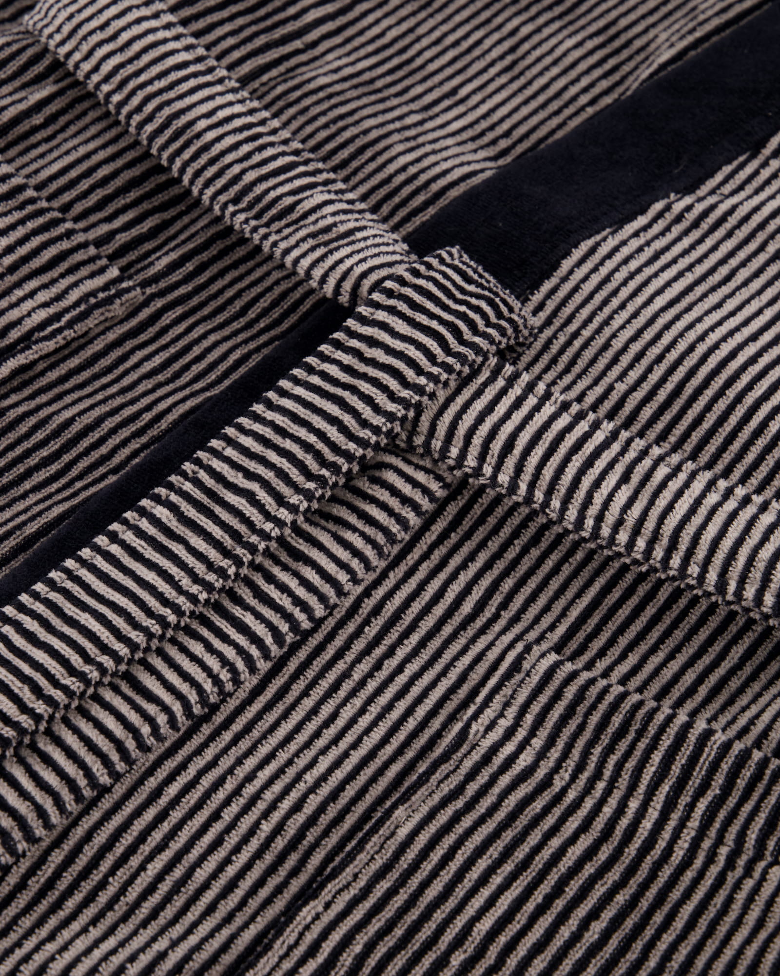 Cawö Bademäntel Herren Kimono Luxury Home 5840 natur-schwarz - 97