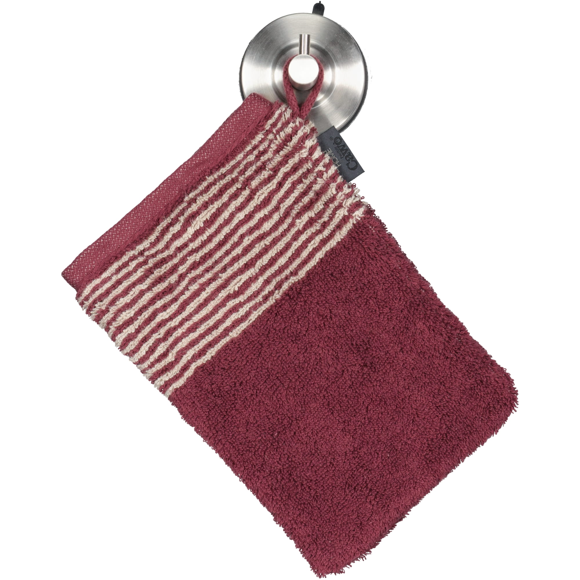 Cawö Handtücher Luxury Home Two-Tone 590 bordeaux - 23 - Waschhandschuh 16x22 cm