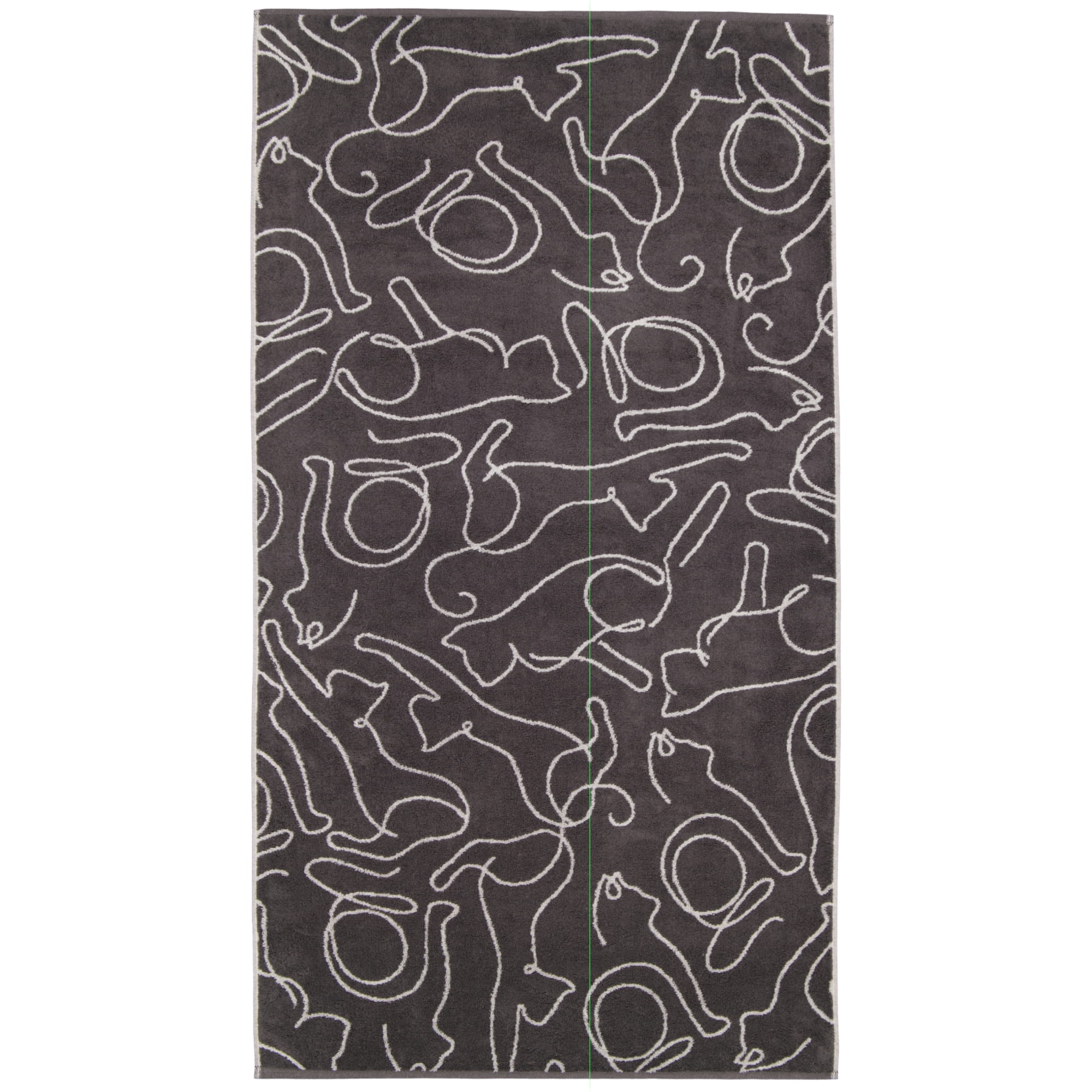 Cawö Handtücher CUTE CATS EDITION Cats 6264 basalt/platin - 77 - Duschtuch 80x150 cm