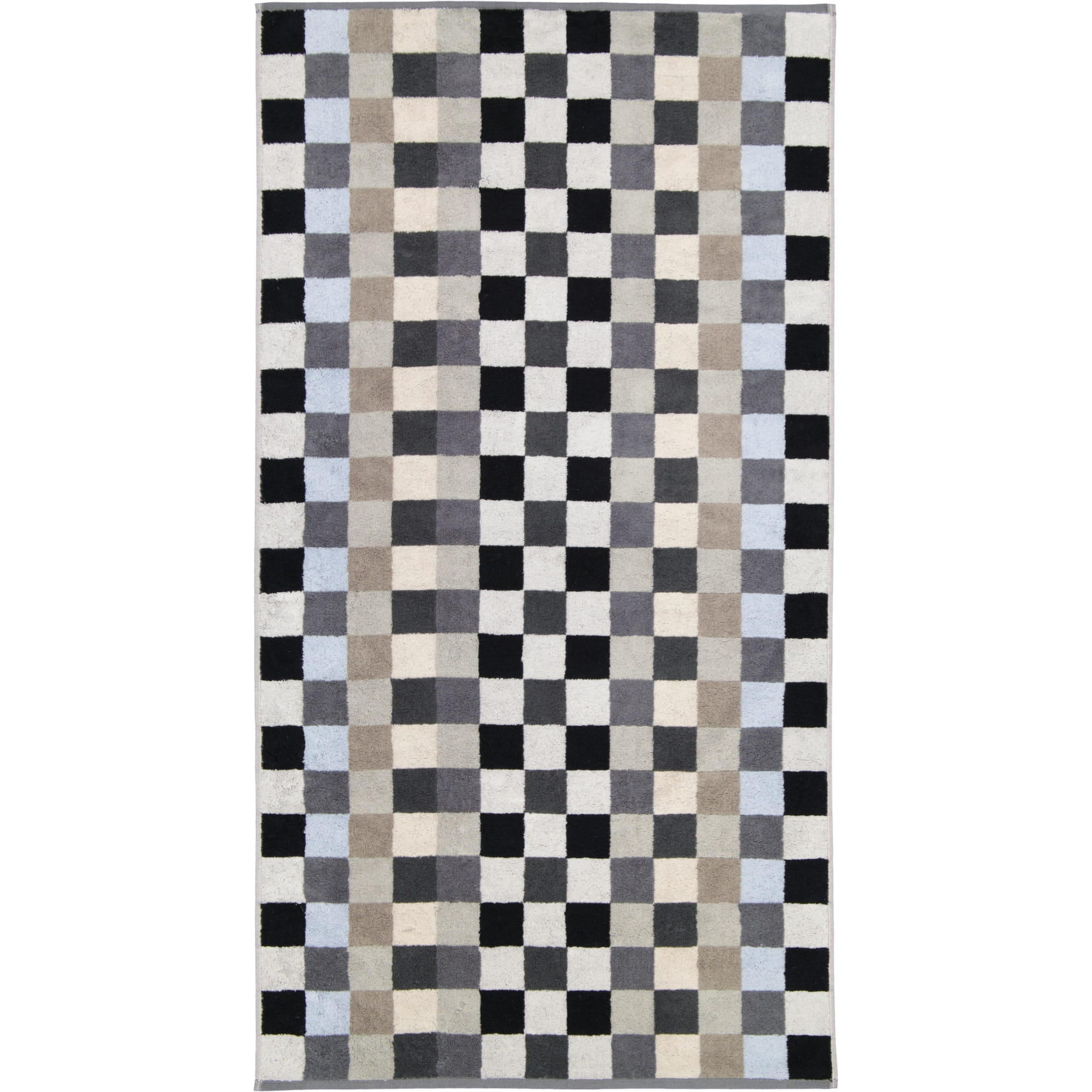 Cawö - Unique Karo 942 - Farbe: anthrazit - 77 - Duschtuch 70x140 cm