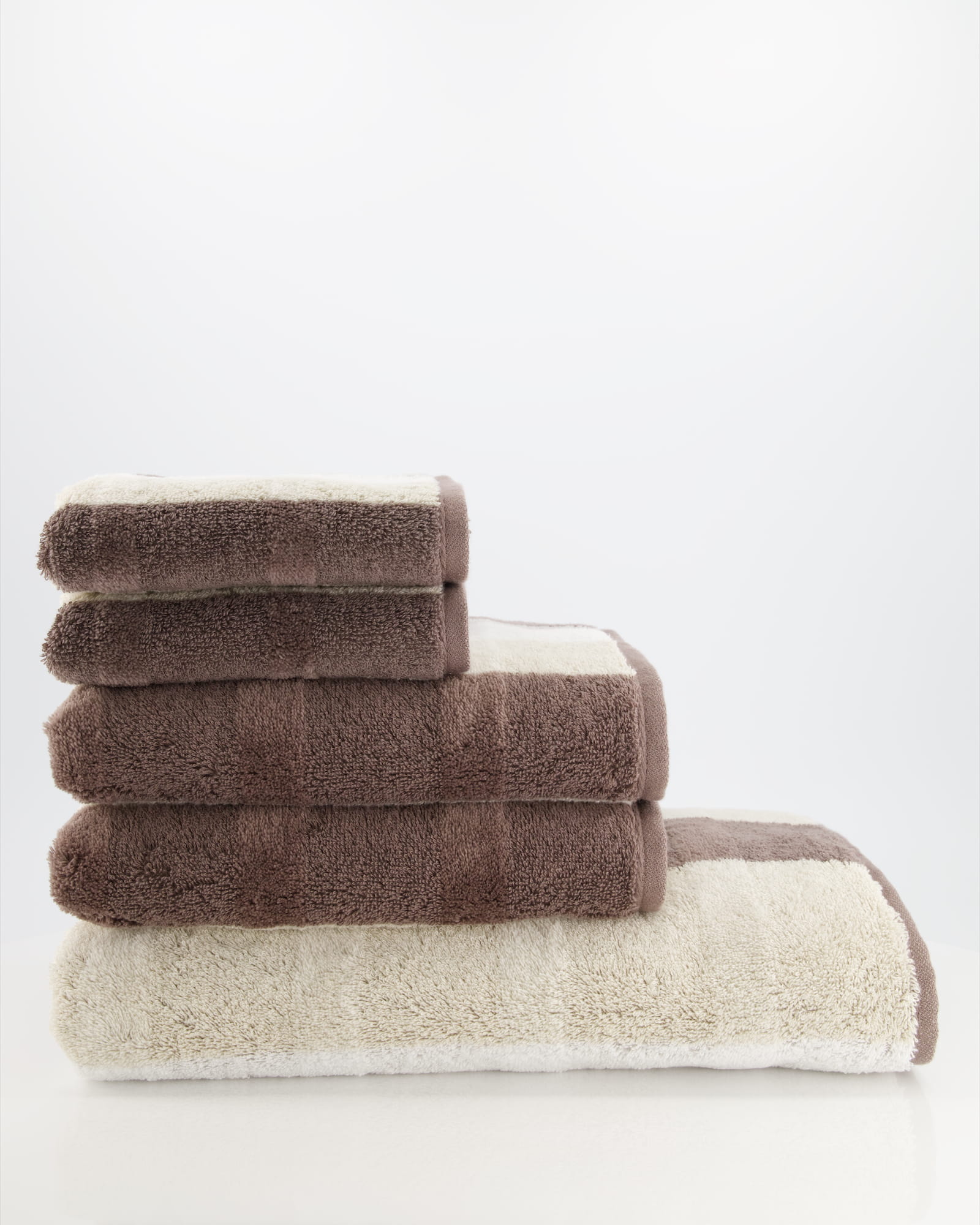 Cawö Handtücher Noblesse Stripe 1087 walnuss - 30 - Duschtuch 80x150 cm