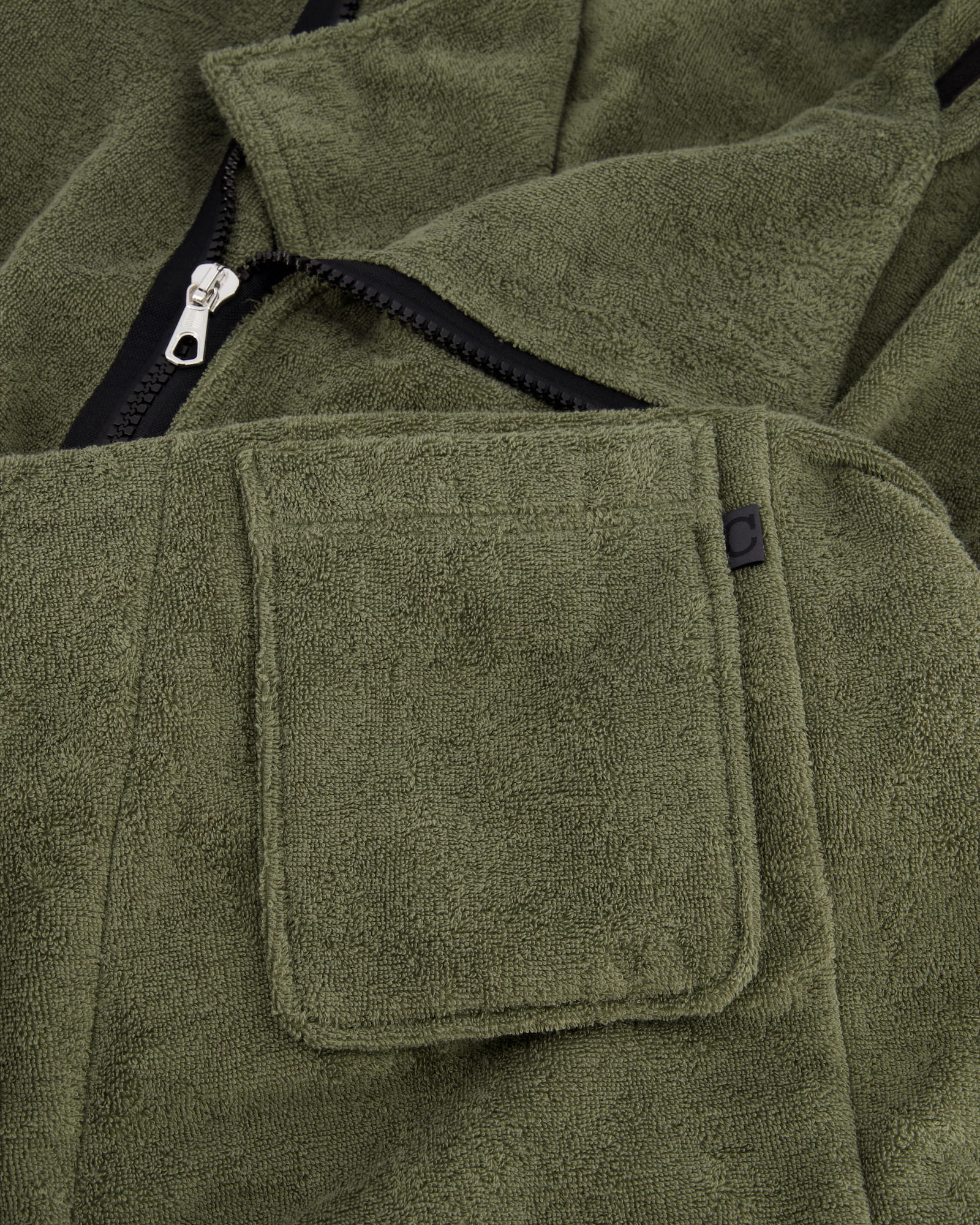 Cawö Bademäntel Herren Kapuze New Zipper 6516 field-schwarz - 453