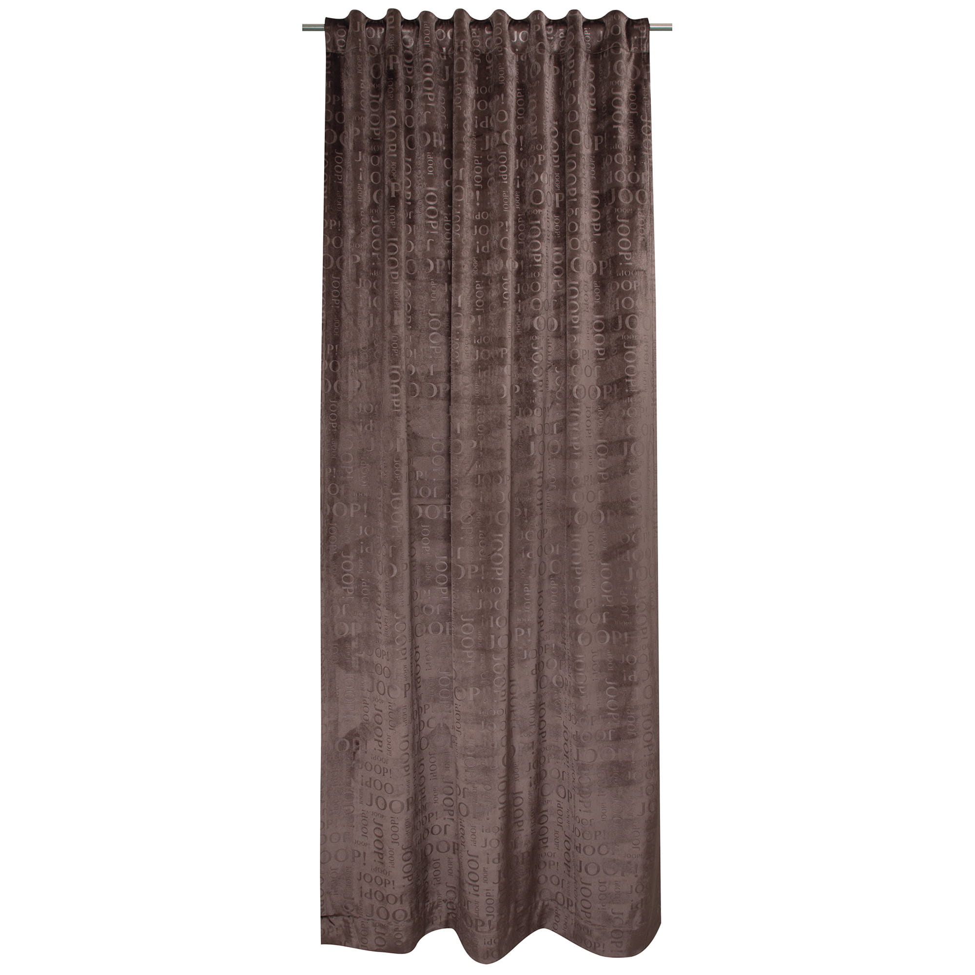 JOOP! Vorhang Gardine Match - verdecktes Schlaufenband - Größe: 140x250 cm - Farbe: Umbra - 020
