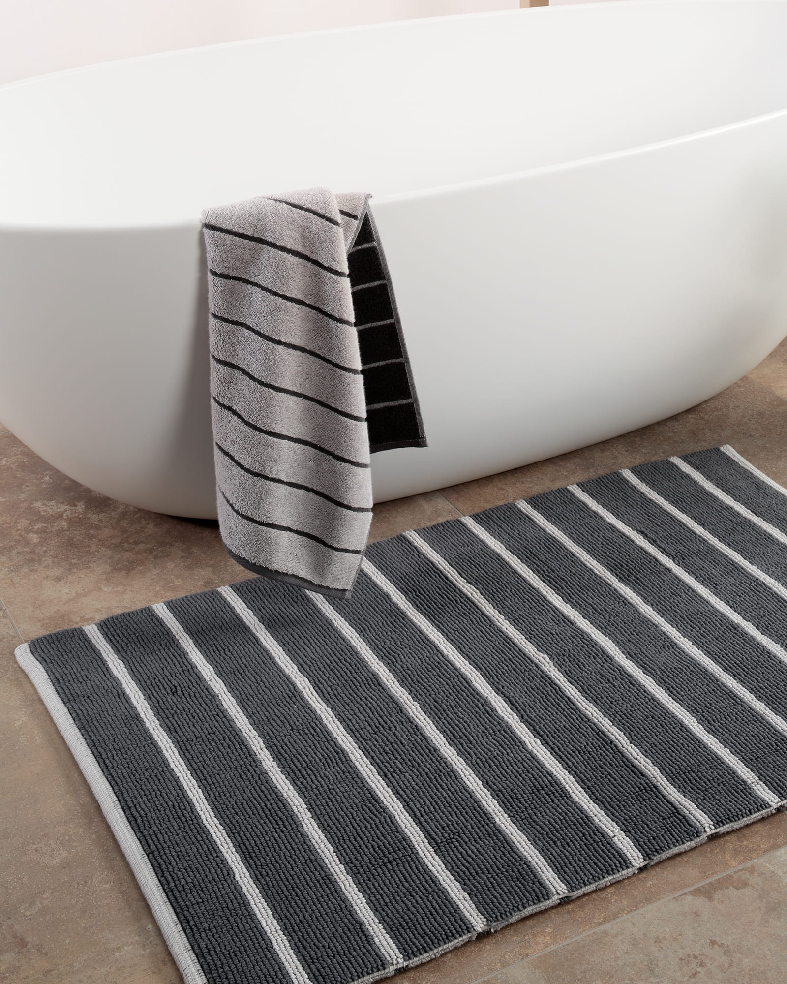 Cawö Home Badteppiche Balance Streifen 1008 platin - 77