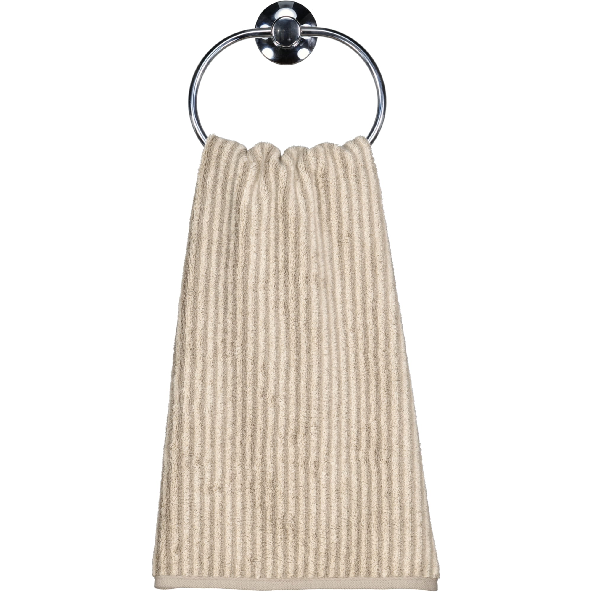 Cawö Handtücher Two-Tone Stripes 480 graphit - 70 - Handtuch 50x100 cm