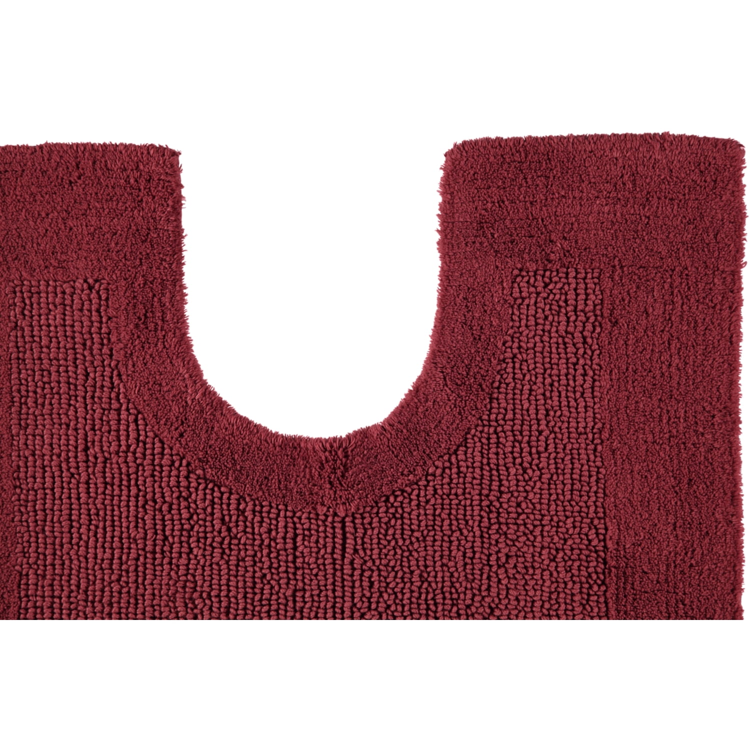 Rhomtuft - Badteppiche Prestige - Farbe: marsala - 391 - Toilettenvorlage mit Ausschnitt 60x60 cm