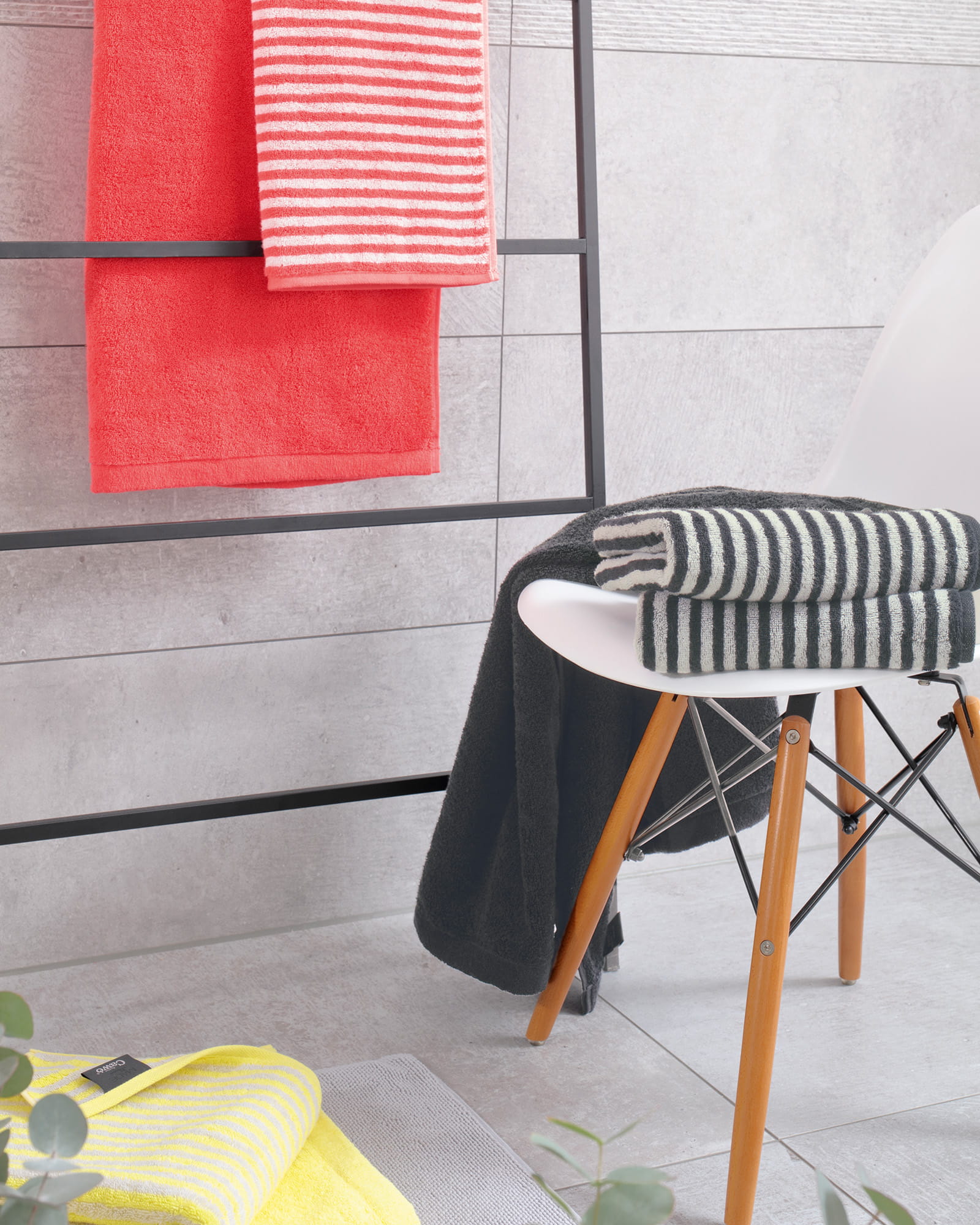Cawö - Campus Ringel 955 - Farbe: anthrazit - 77 - Duschtuch 70x140 cm