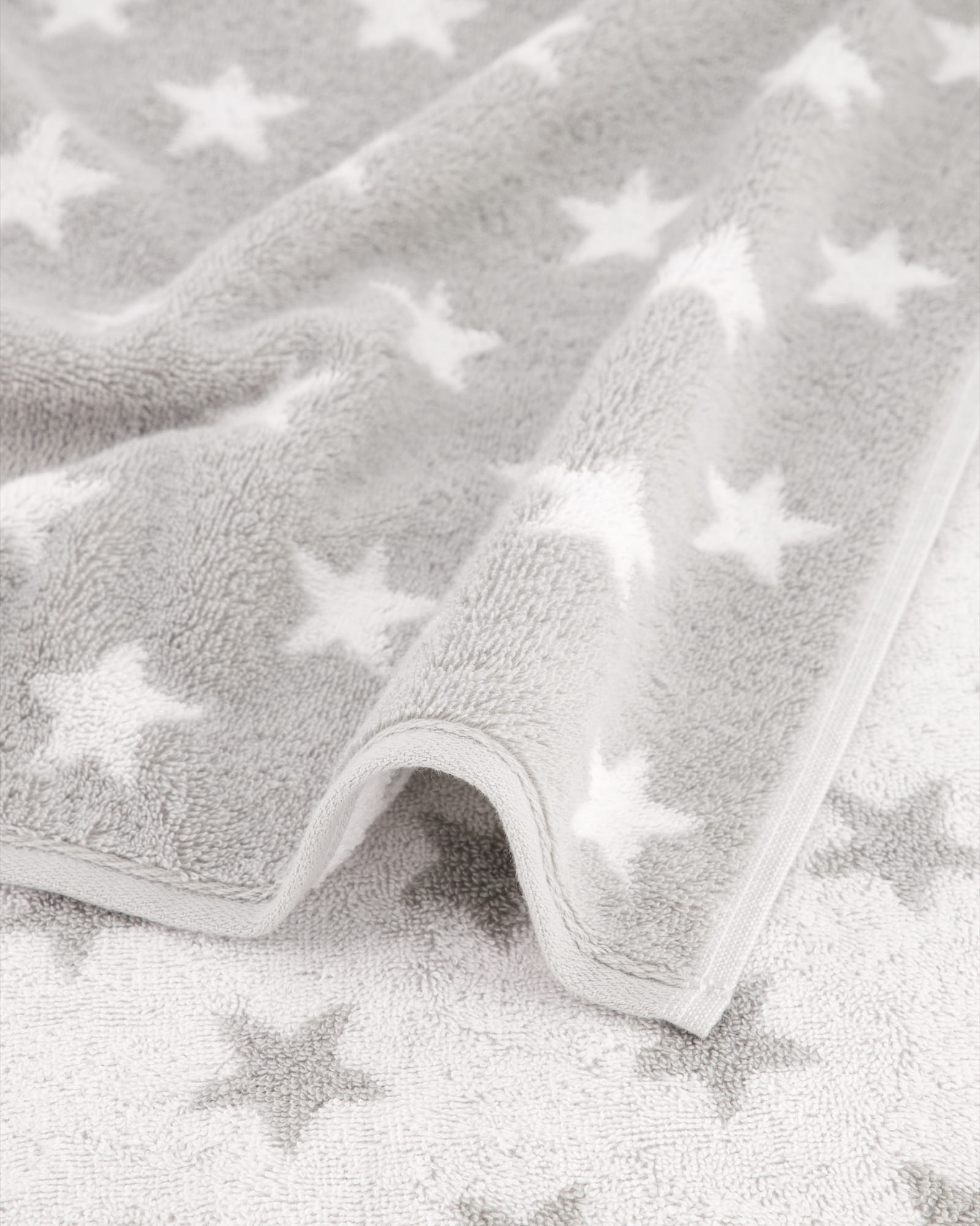 Cawö Handtücher NEW STARS Sterne klein 6261 platin/weiß - 76 - Waschhandschuh 16x22 cm