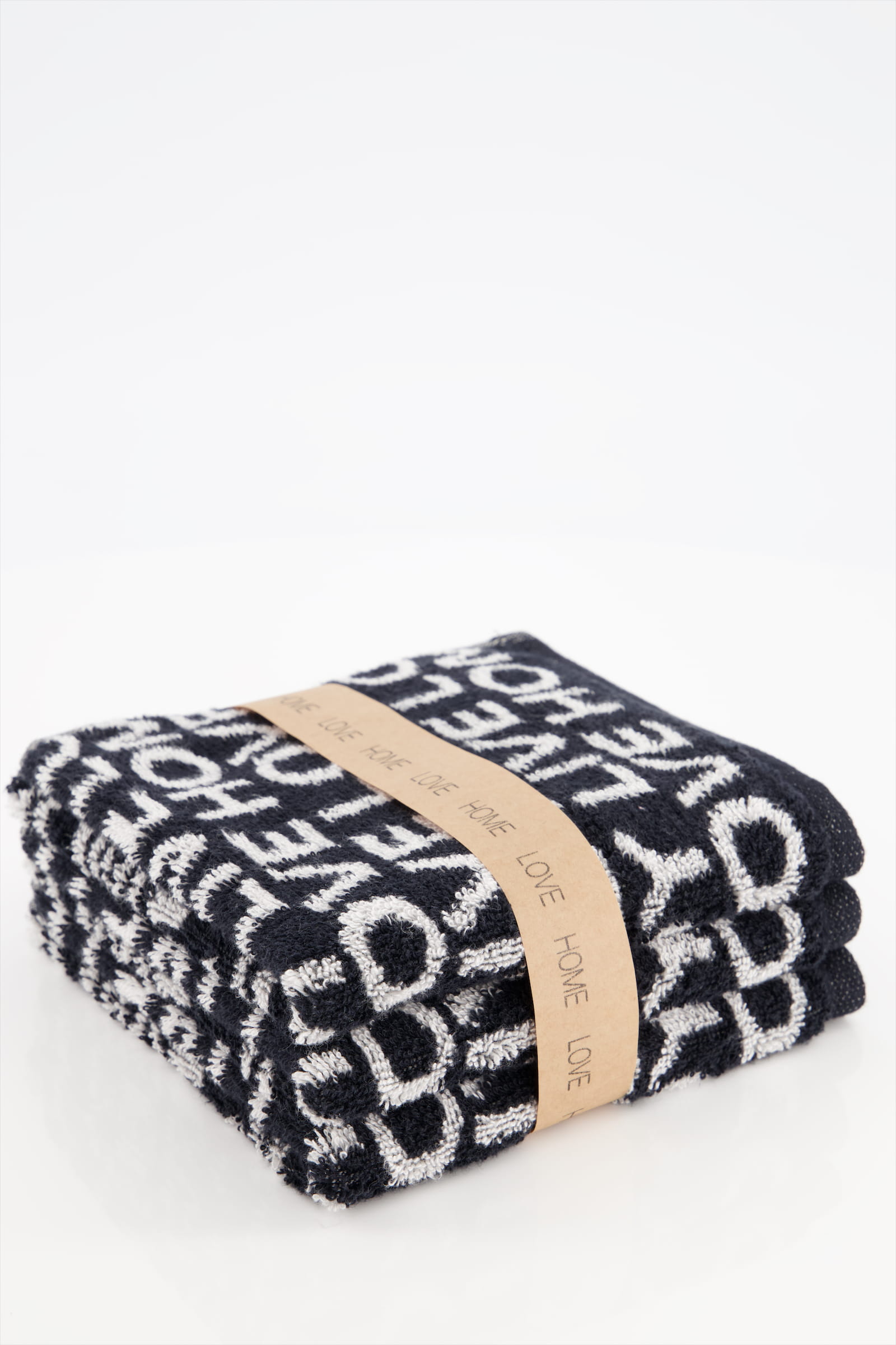 Cawö Seiftücher Minis Allover 9908 3er Set schwarz - 97 - 30x30 cm