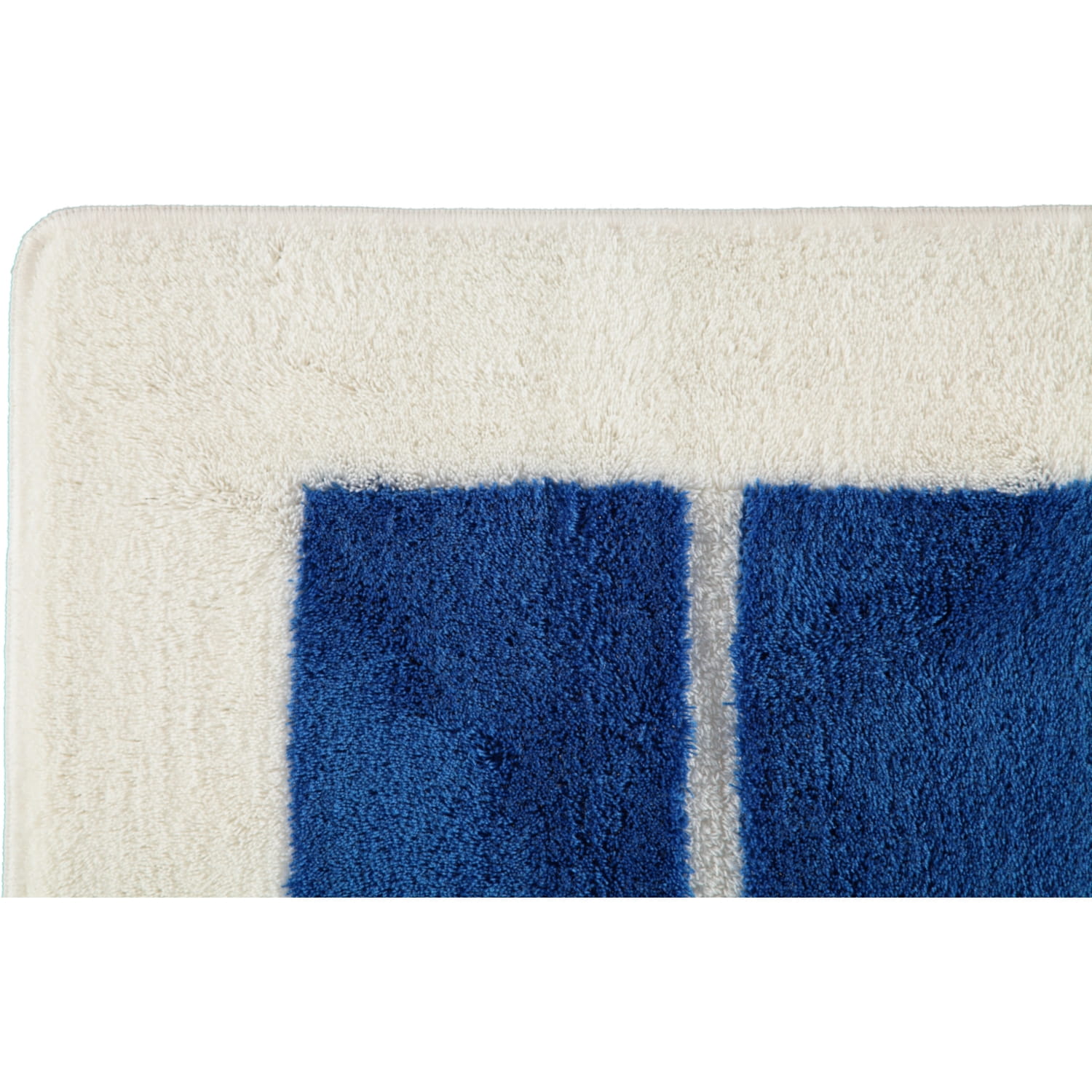 Rhomtuft RHOMY - Badteppich Liberty 256 - Farbe: weiß/blau - 844