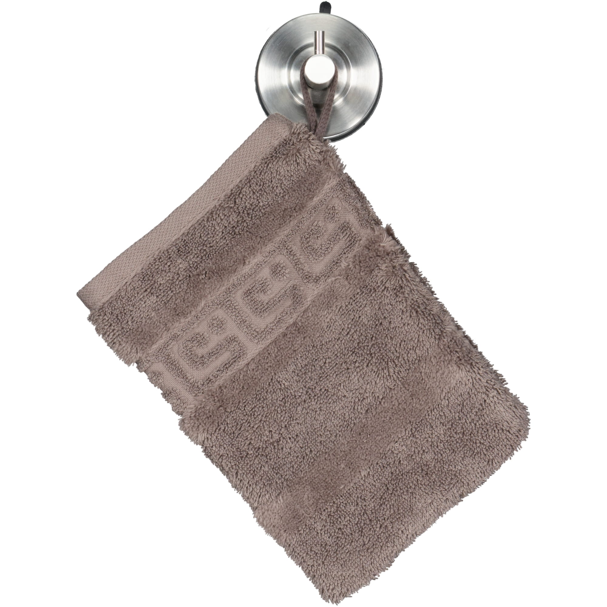 Cawö Handtücher Noblesse Uni 1001 walnuss - 348 - Waschhandschuh 16x22 cm