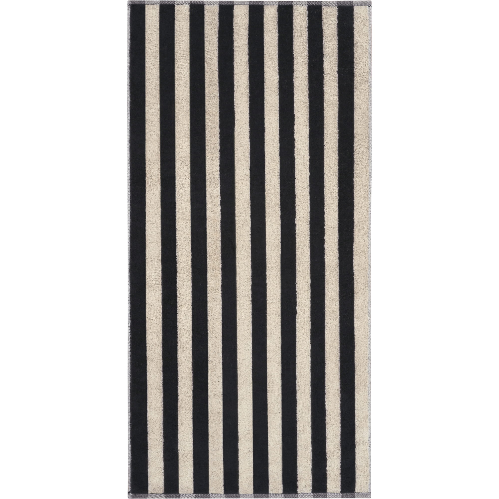 Cawö Handtücher Bold Streifen 6277 schwarz/beige - 93 - Handtuch 50x100 cm