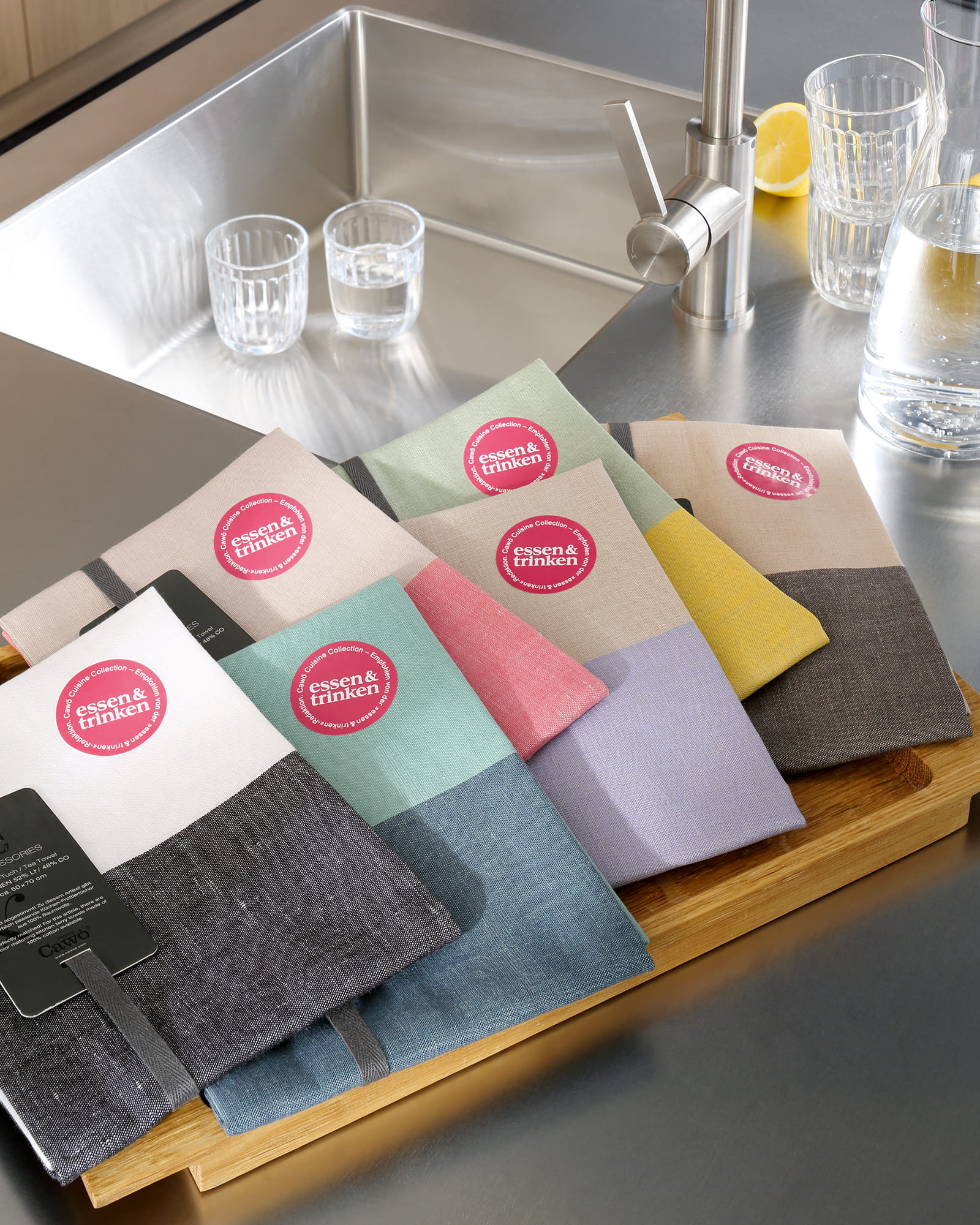 Cawö Home Geschirrtücher Cuisine Duo 535 scotch/wasabi - 54 - 50x70 cm