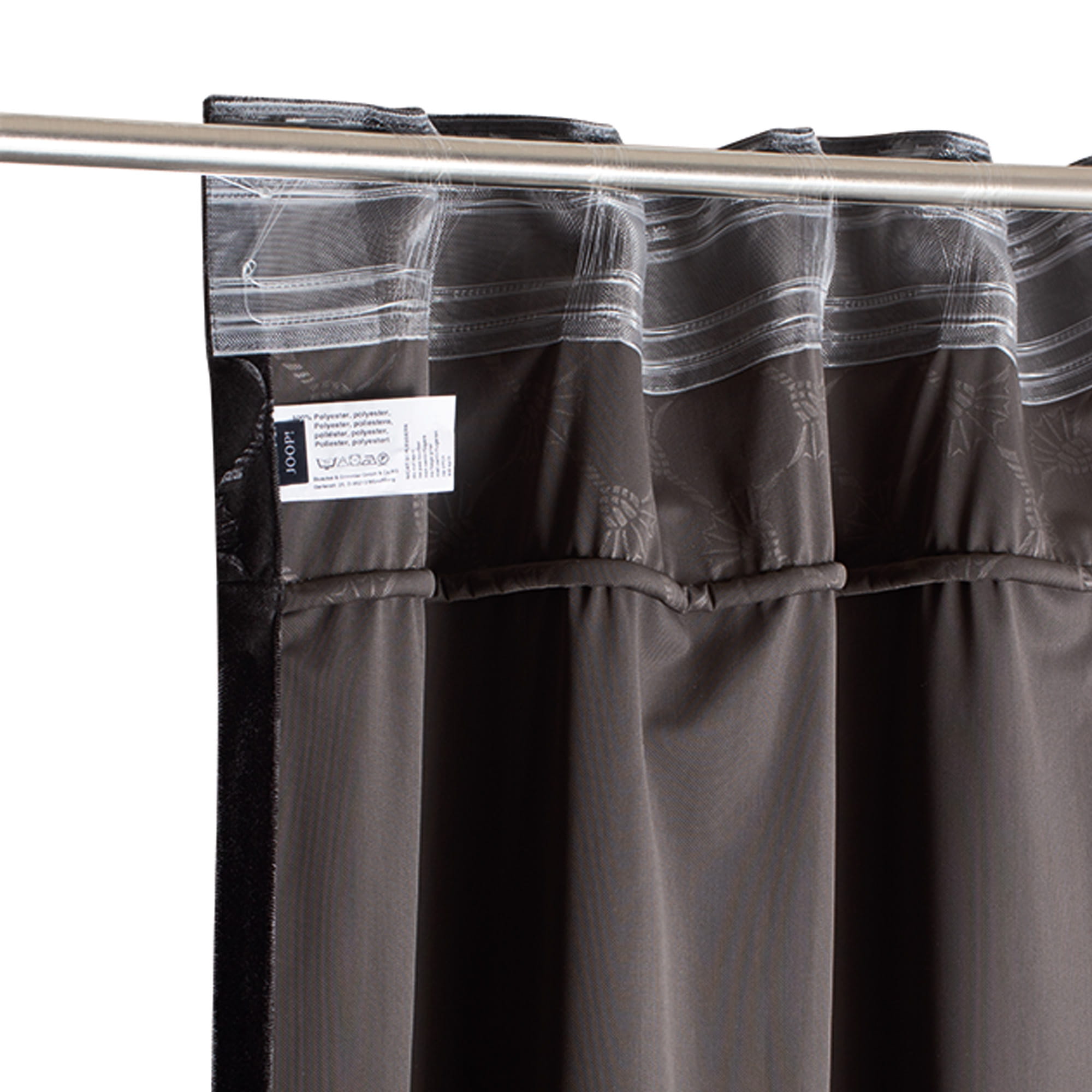 JOOP! Vorhang Gardine Show - verdecktes Schlaufenband - Größe: 130x250 cm - Farbe: Anthrazit - 012