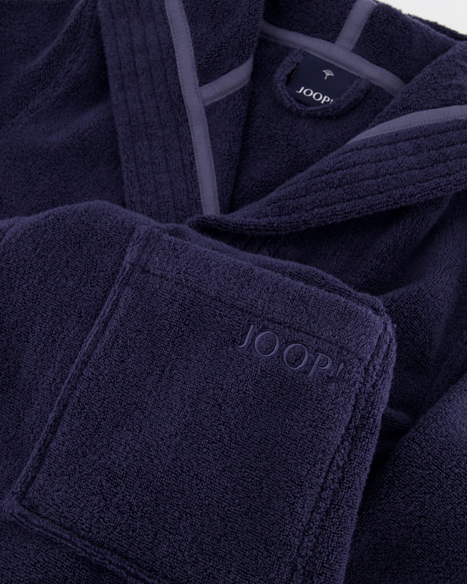 JOOP! Damen Bademantel - Kapuze 1649 - Farbe: Blau - 175 - S