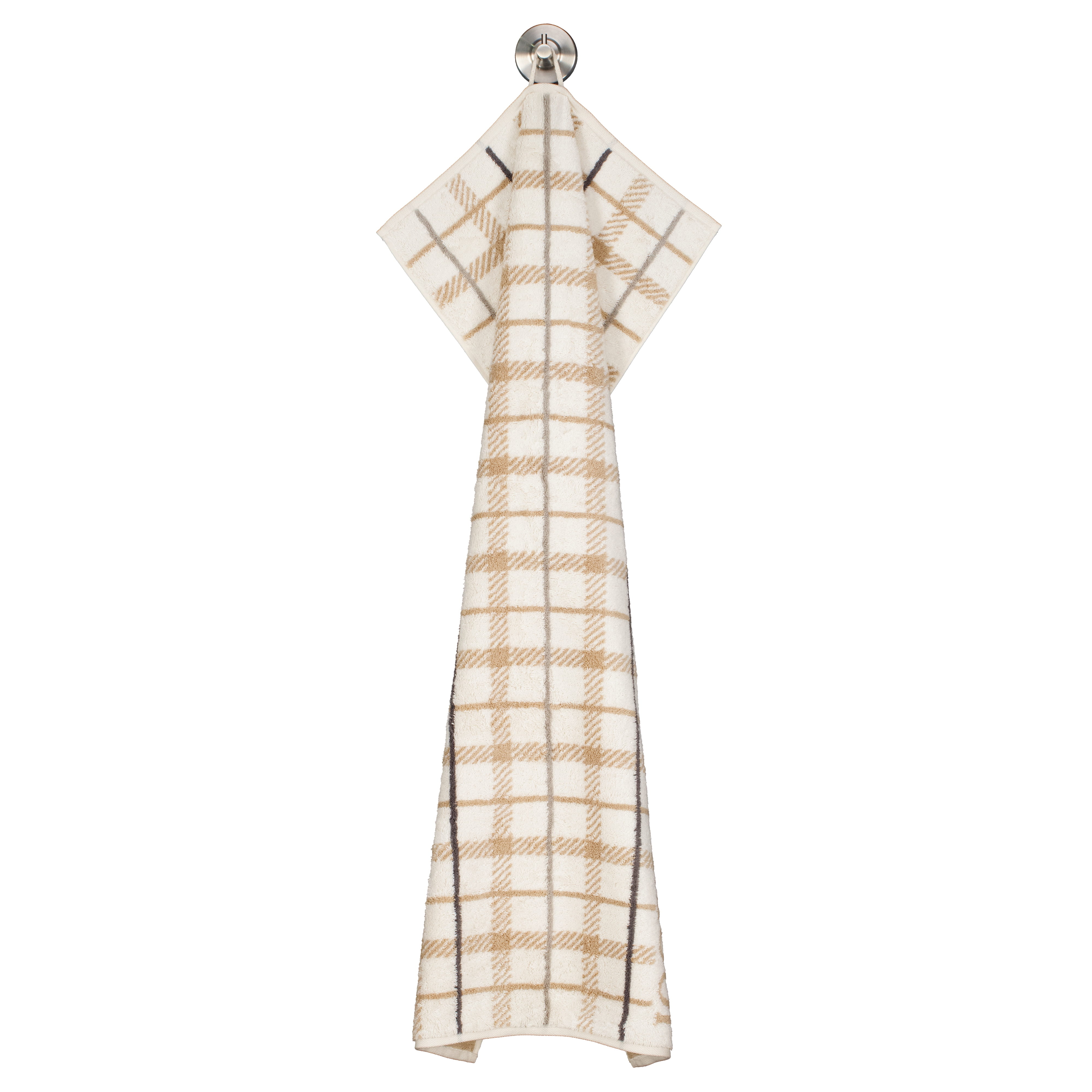 JOOP! Handtücher Contour Checked 1715 Creme - 37 - Handtuch 50x100 cm