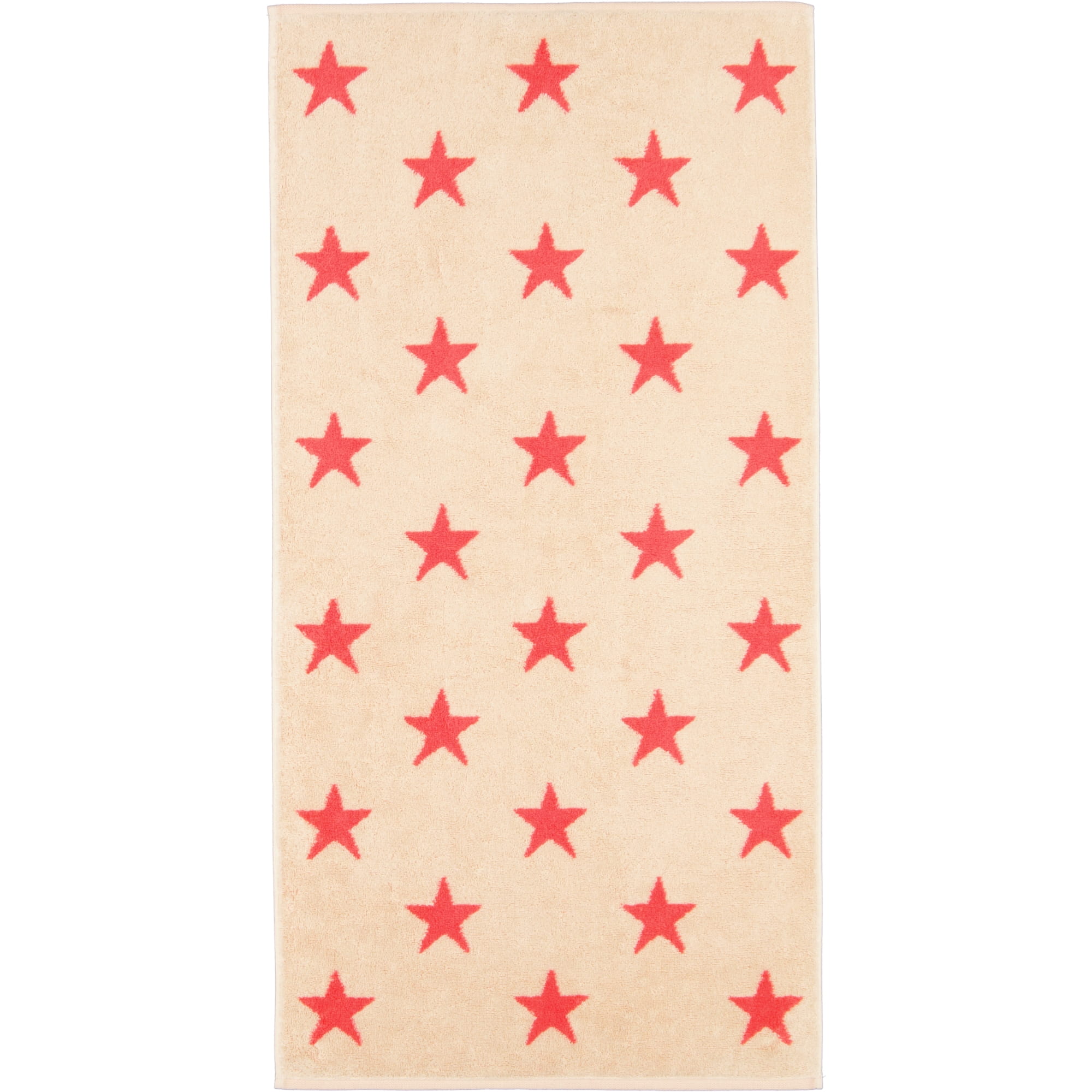 Cawö Handtücher NEW STARS Sterne groß 6260 beige/pink - 32 - Handtuch 50x100 cm
