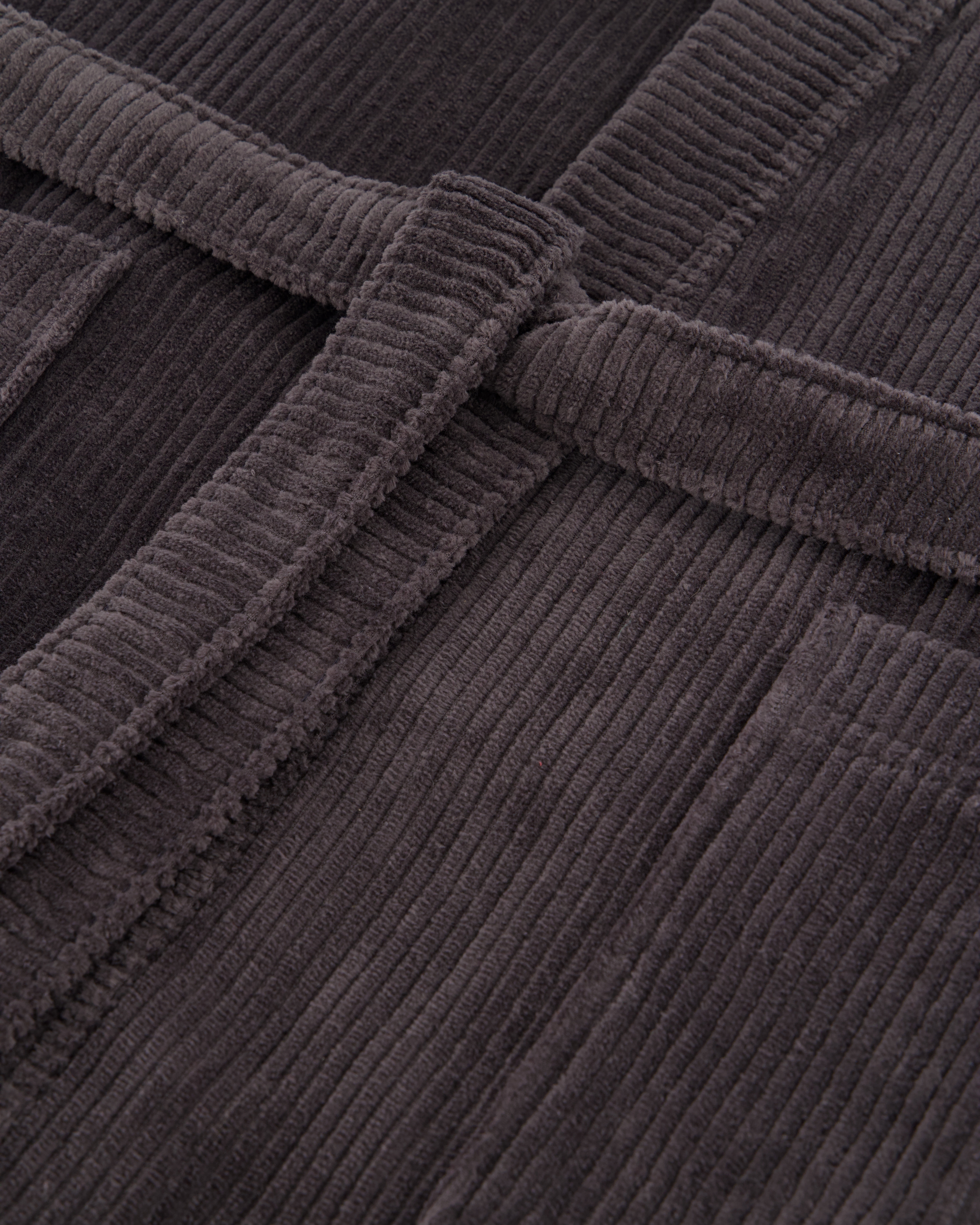 Cawö Bademäntel Herren Kimono Cord-Optik 6540 basalt - 740