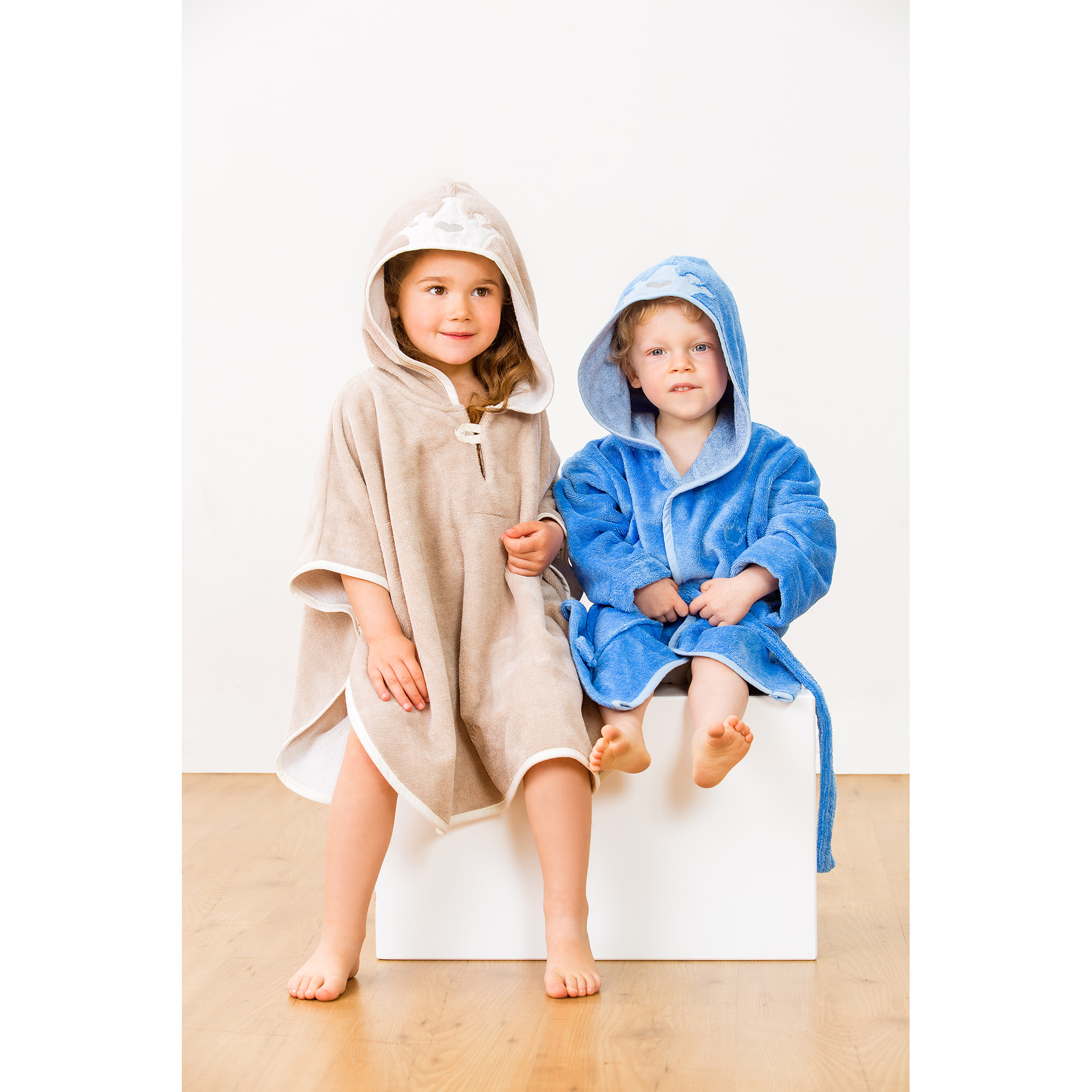 Smithy Schmuseflausch - Kinder-Bademantel - Farbe: blau (1602022)