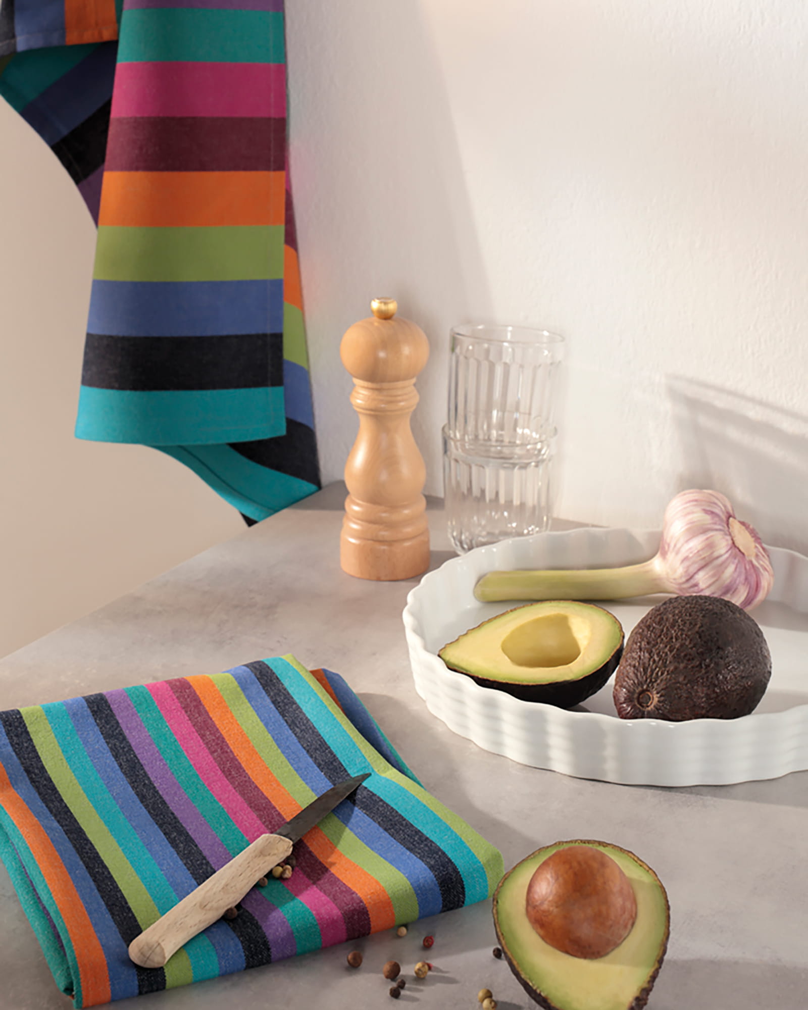 Cawö Wohndecken Lifestyle Streifen 70480 multicolor dunkel - 84 - 150x200 cm