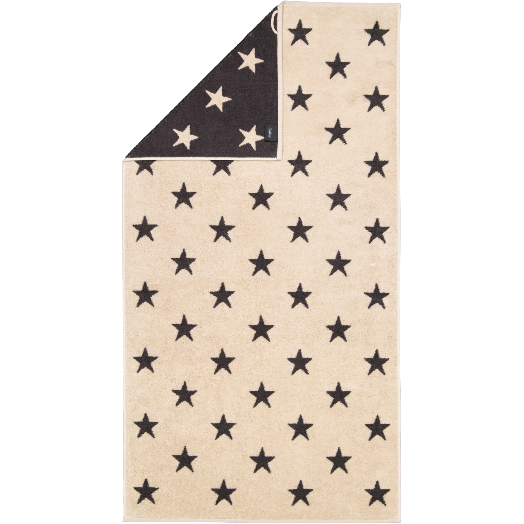 Cawö Handtücher NEW STARS Sterne groß 6260 beige/basalt - 37 - Duschtuch 70x140 cm