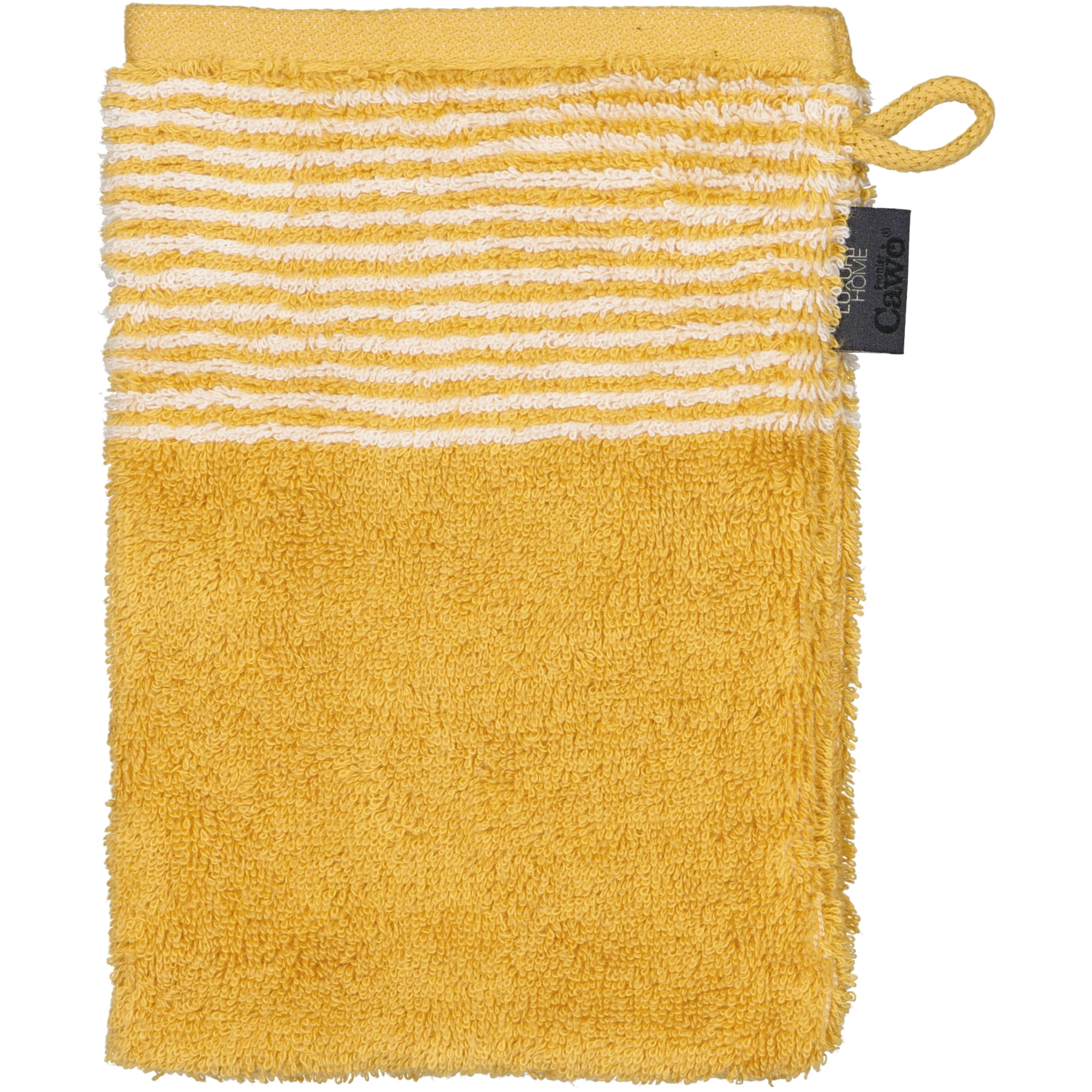 Cawö Handtücher Luxury Home Two-Tone 590 gold - 53 - Waschhandschuh 16x22 cm