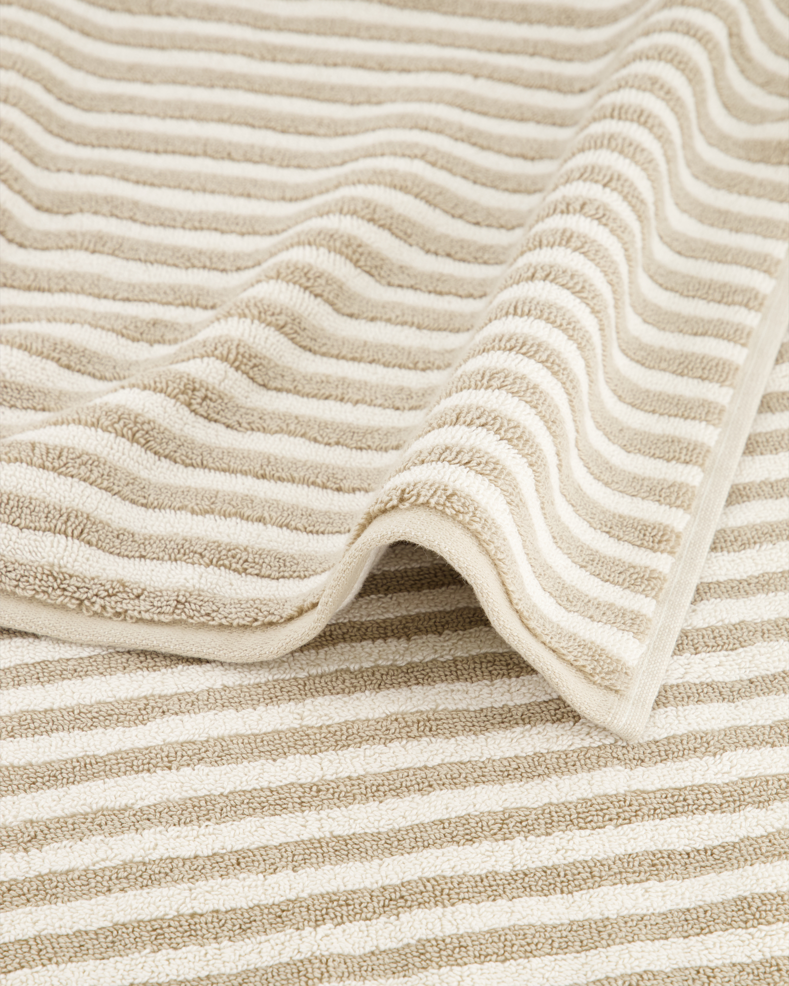 Cawö Badematten Two-Tone Stripes 480 sand - 33 - 50x80 cm