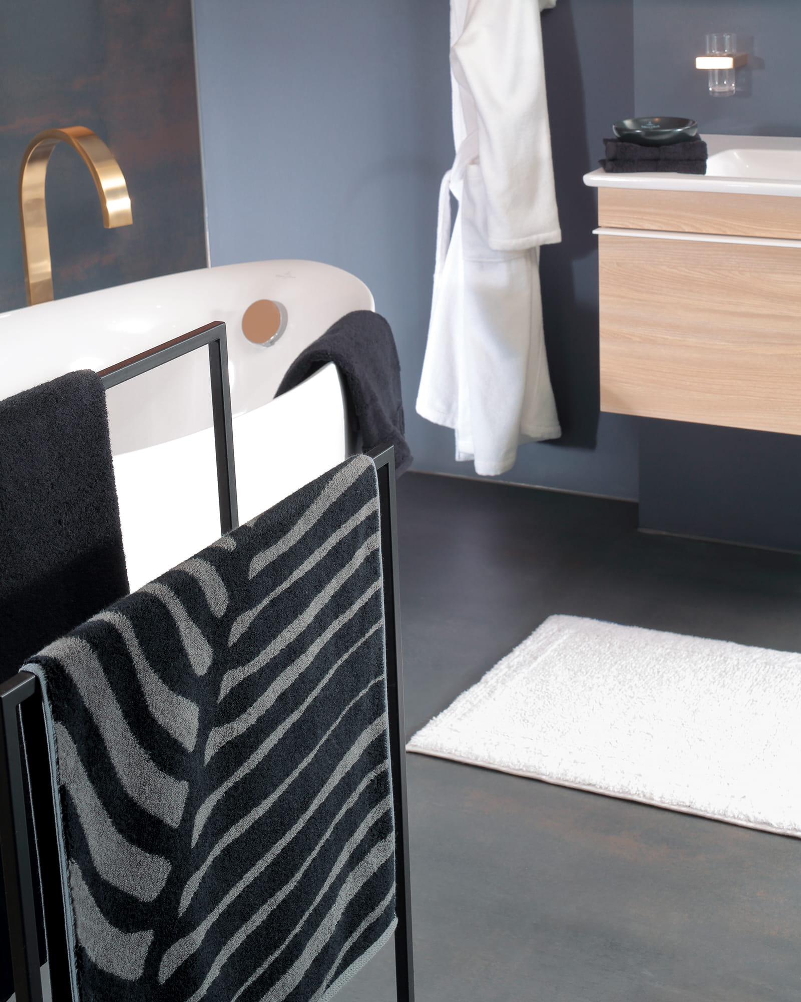 Villeroy & Boch Handtücher Coordinates Leaf 2558 - Farbe: graphite - 79